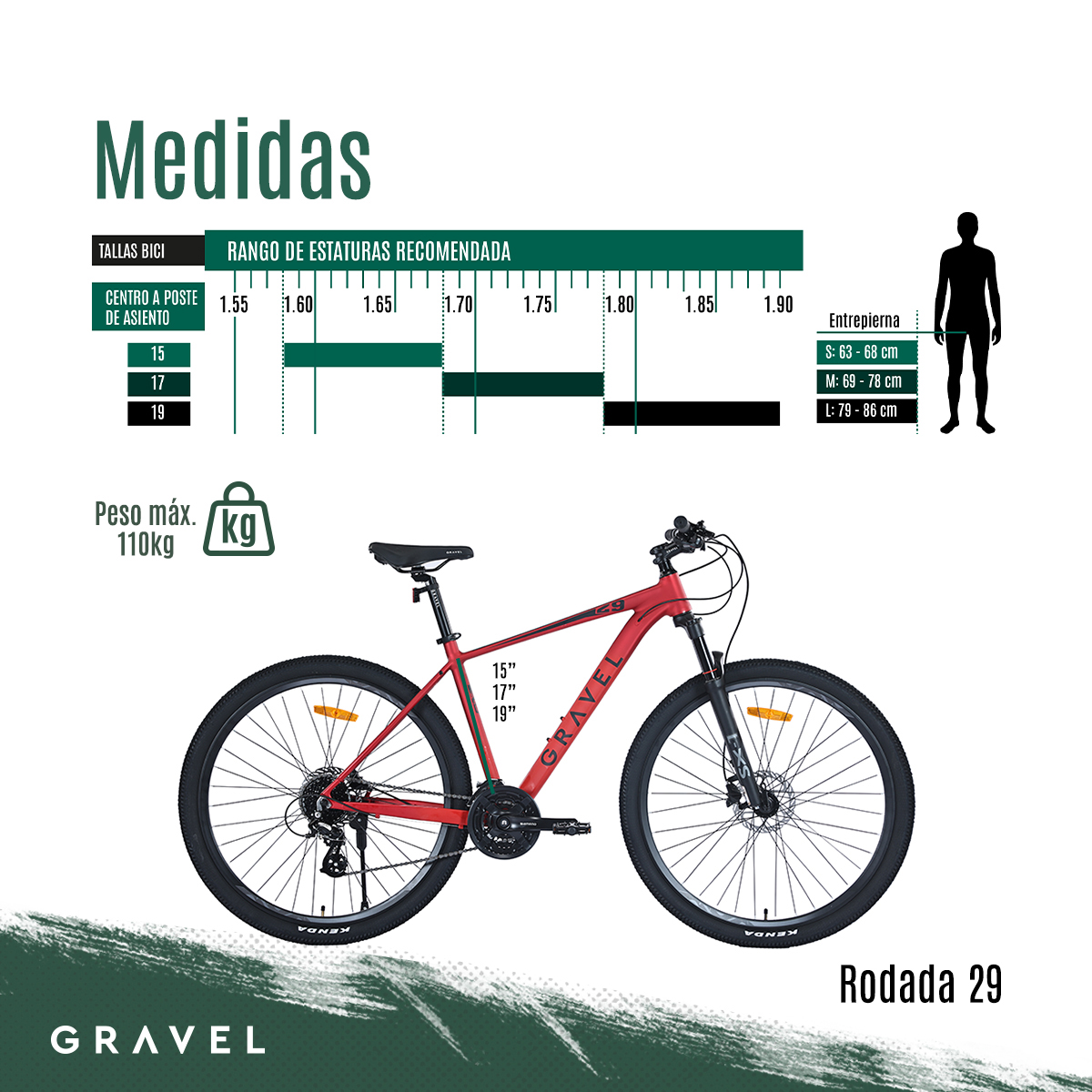 Bicicleta Gravel Andes Mtb De Montaña R29 24v Shimano Altus Color Rojo Tamaño del cuadro S