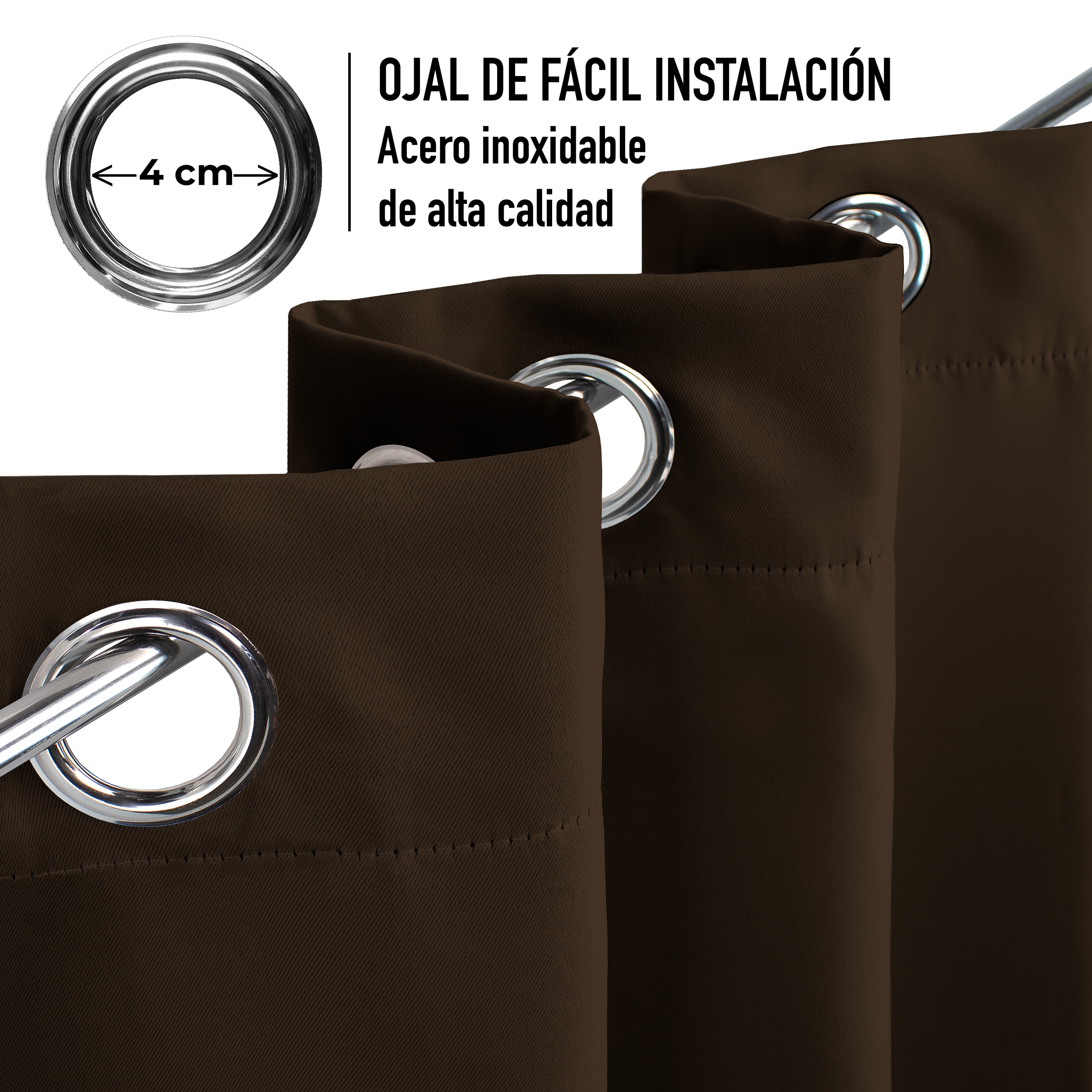 Cortinas Blackout  Café Corta Térmico Lisa 95% Bloqueo Luz
