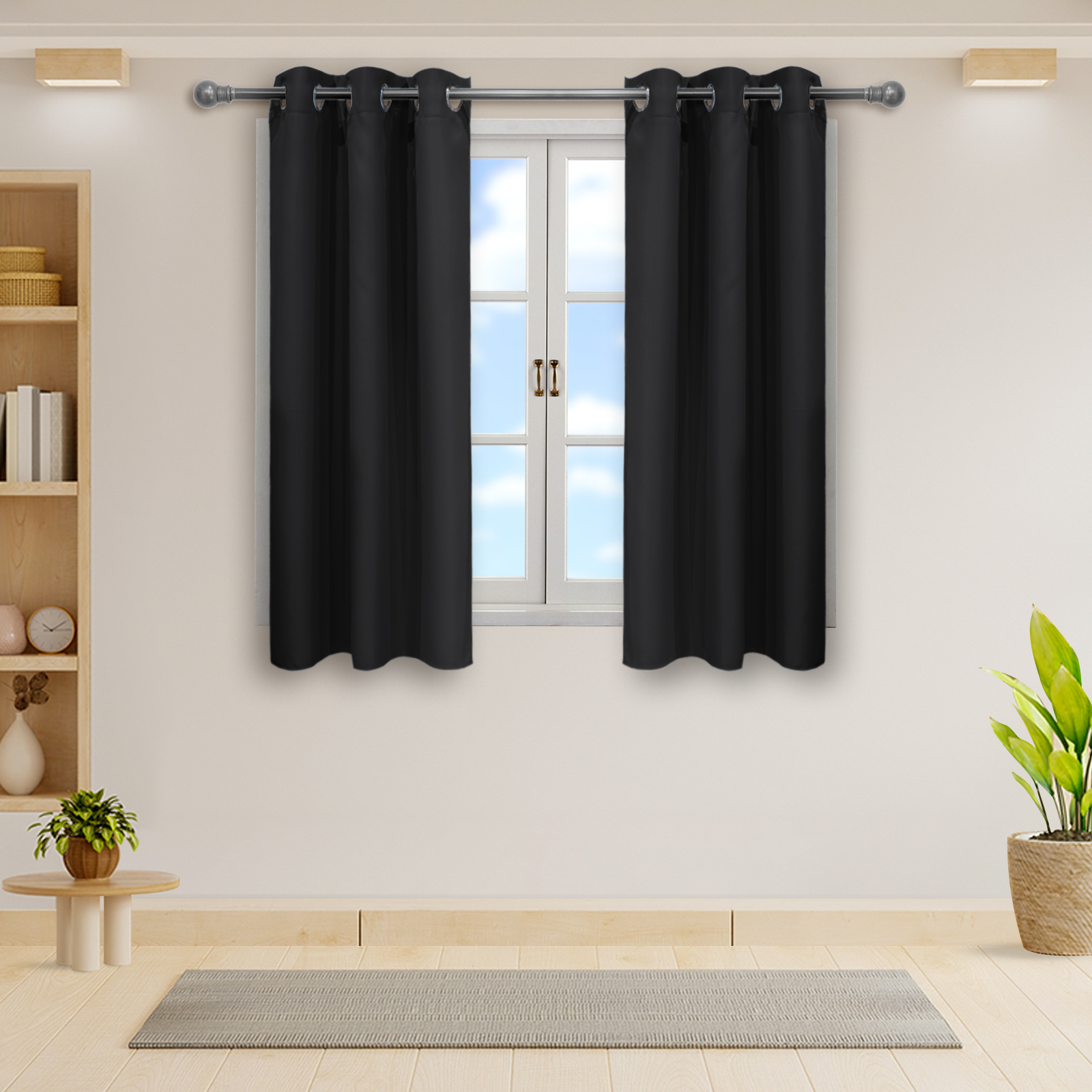 Cortinas Blackout Negro Corta Térmico Lisa 95% Bloqueo Luz