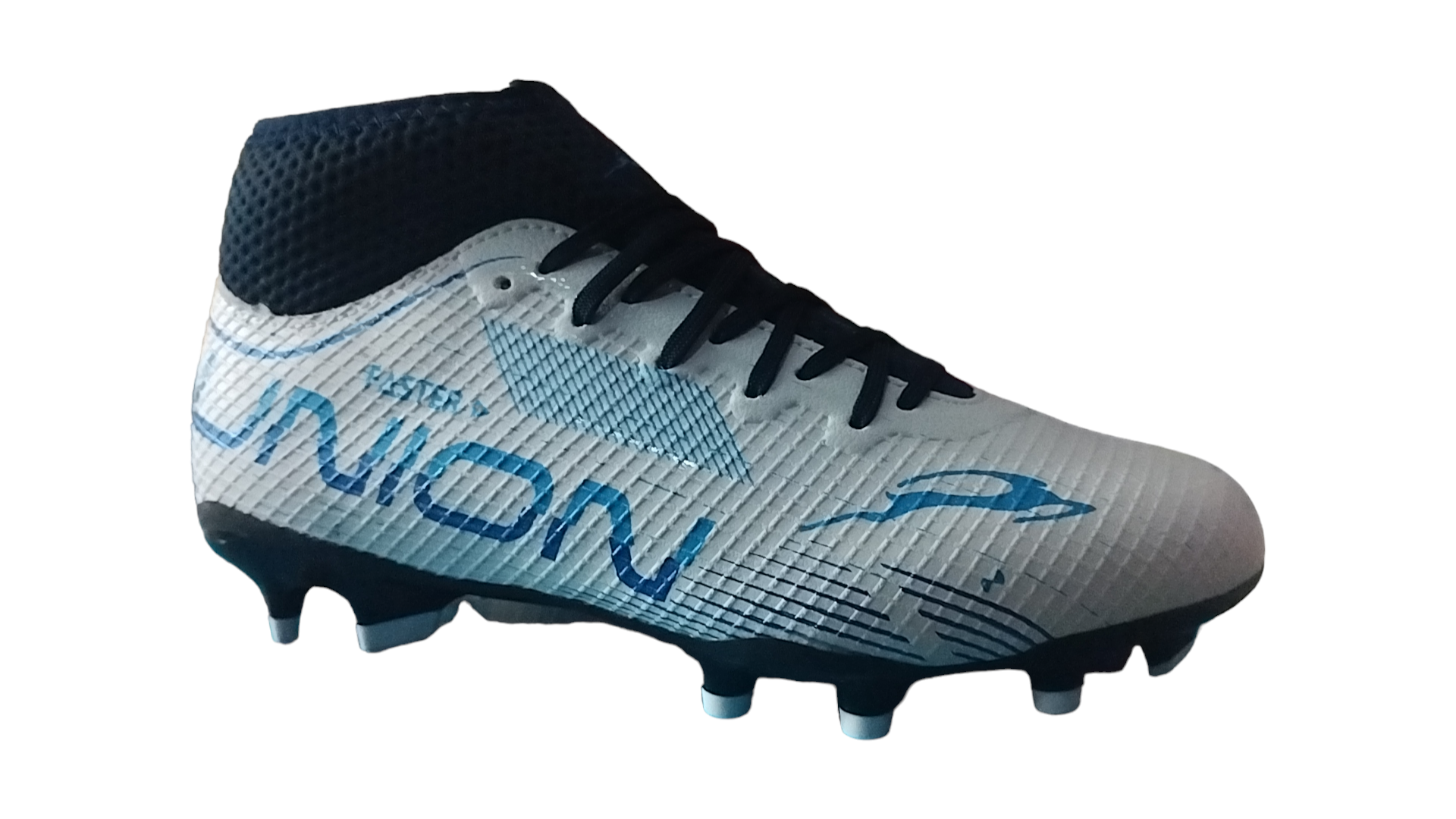 Tenis Futbol  Tacos Tachones Caballero Hombre Cómodo Blanco Azul 