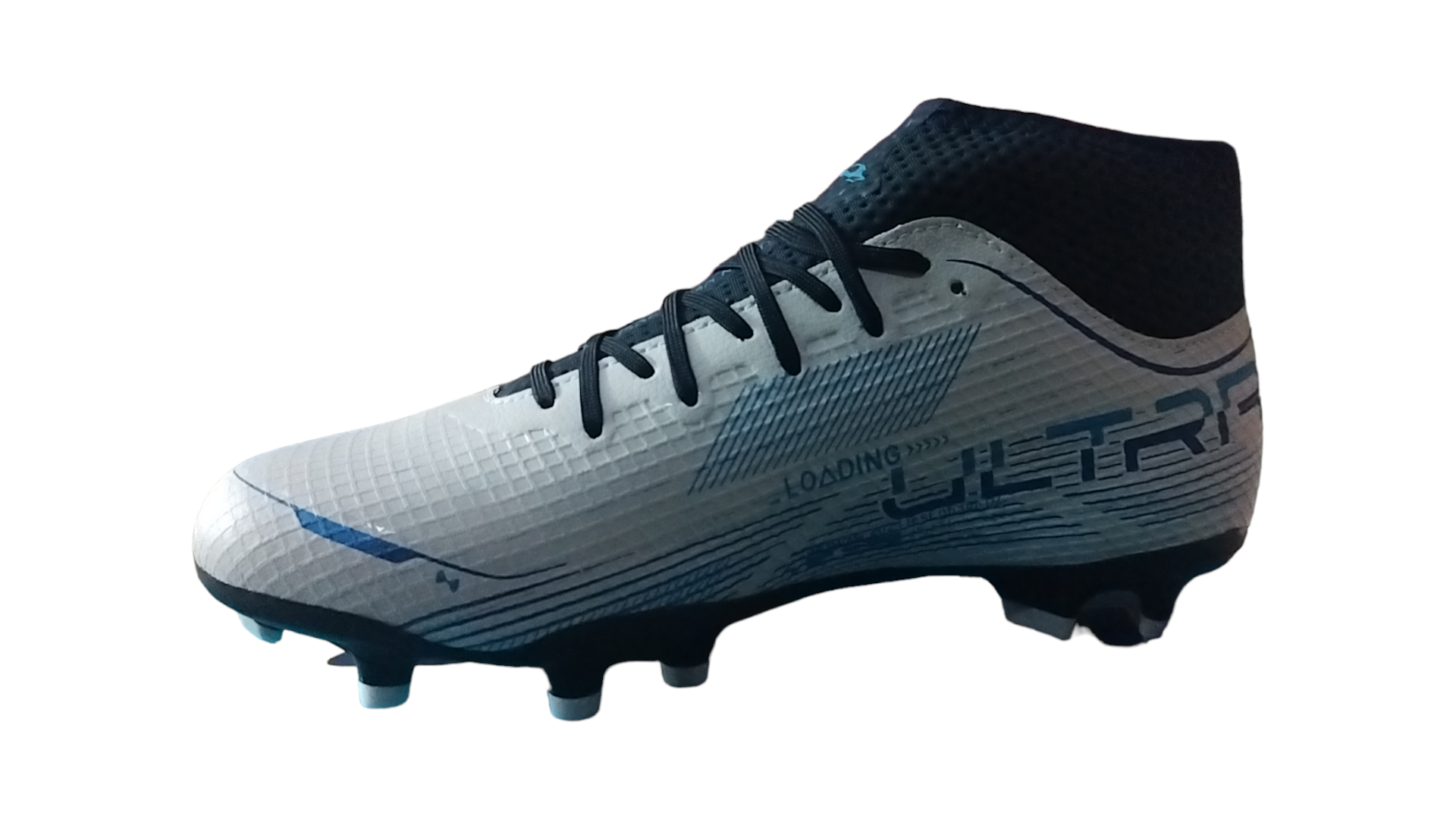 Tenis Futbol  Tacos Tachones Caballero Hombre Cómodo Blanco Azul 