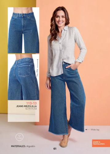 Jeans Corte Wide Leg, Largo al Tobillo, Tiro Alto, Mezclilla Rígida, Algodón, Bastilla con Desgaste, Bolsas Habilitadas, Color Azul Claro, Deslavado, Botón y Cierre Habilitado