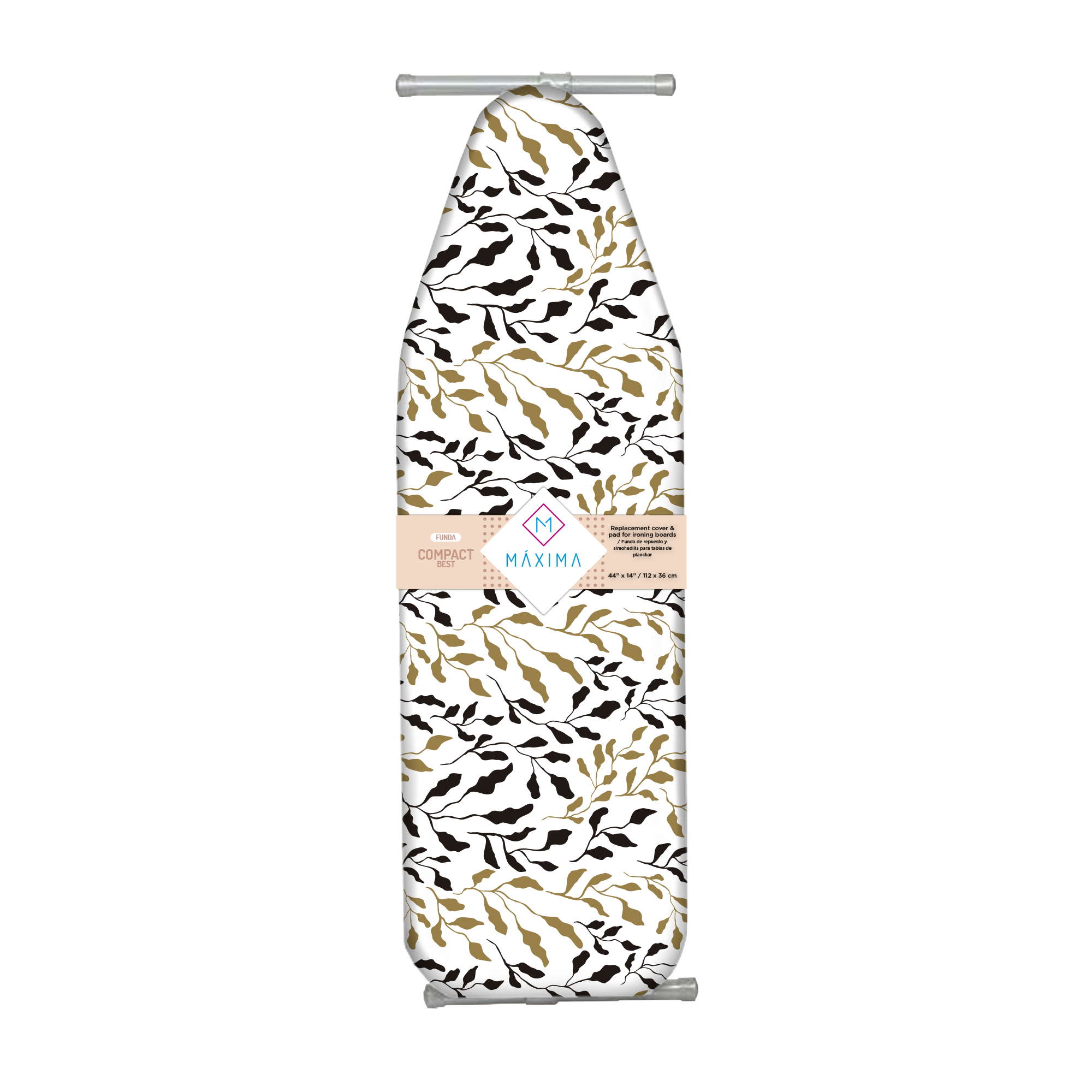 Funda Repuesto para Burro de Planchar Compact Best WINTER Better 112 cm x 36cm 100% Algodon + Teflon Maxima Hogar