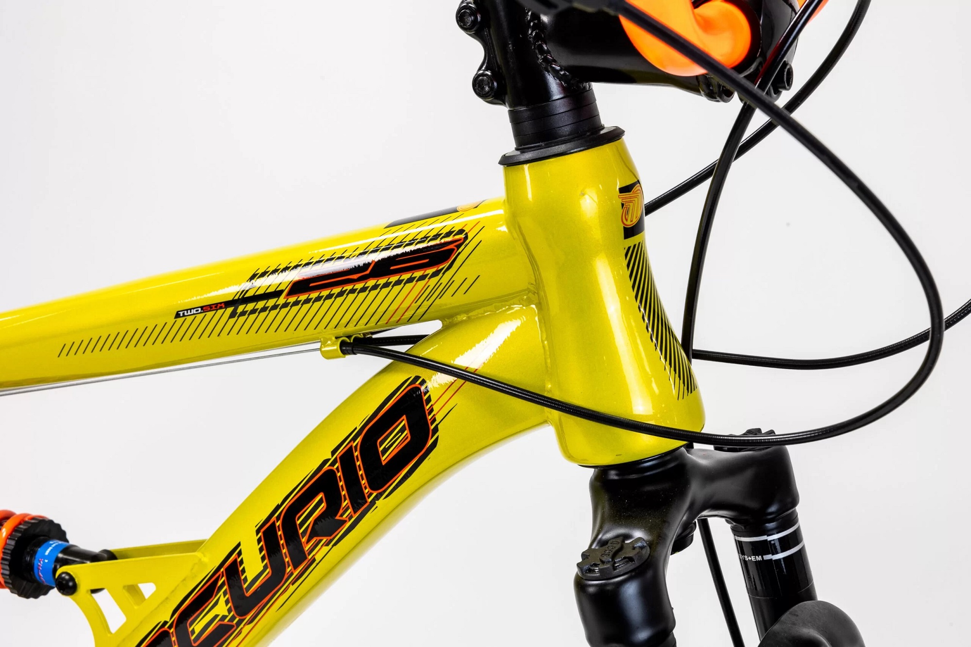Bicicleta Mercurio Doble Susp Kaizer Dh R26 21v Shimano Color Amarillo