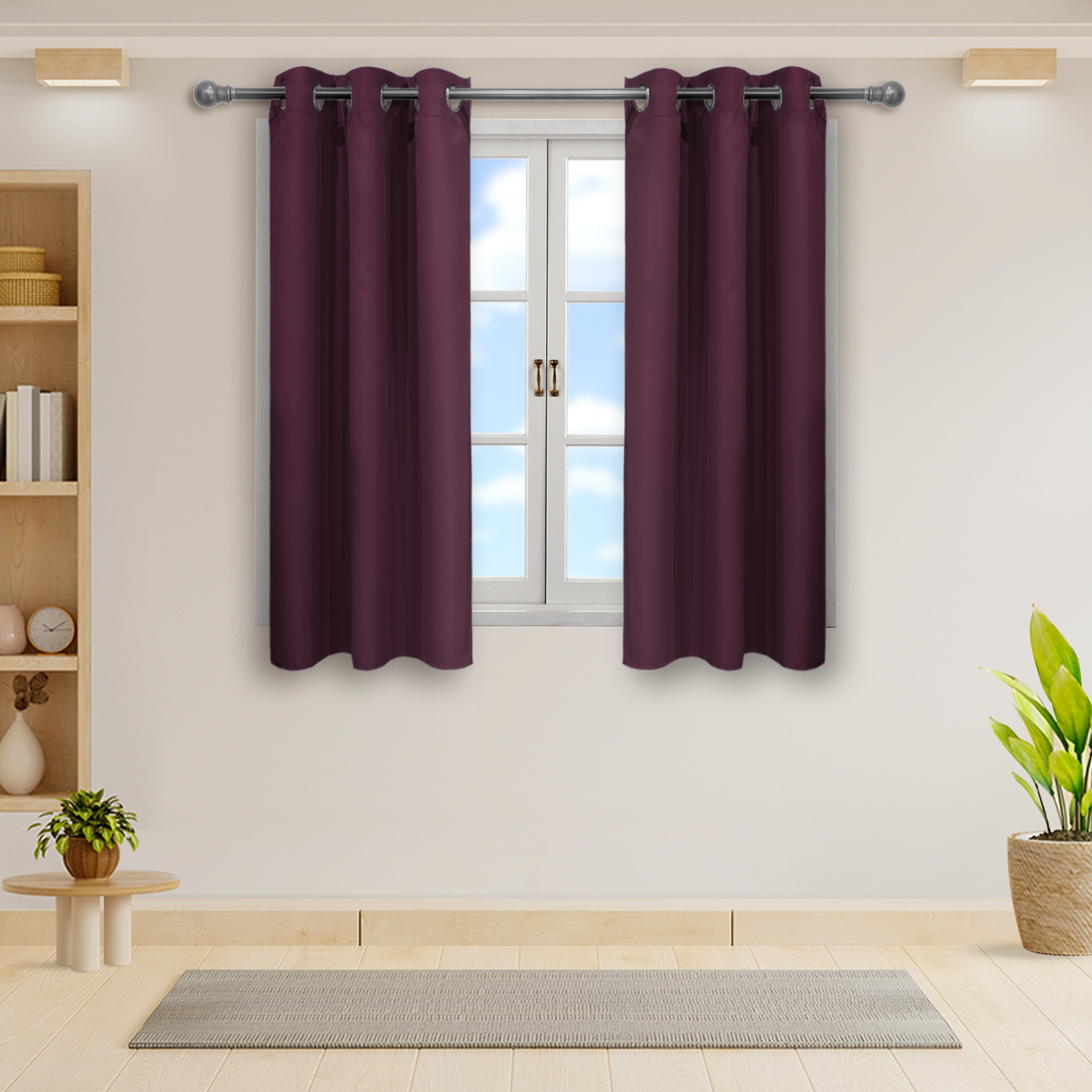 Cortinas Blackout Uva Corta Térmico Lisa 95% Bloqueo Luz