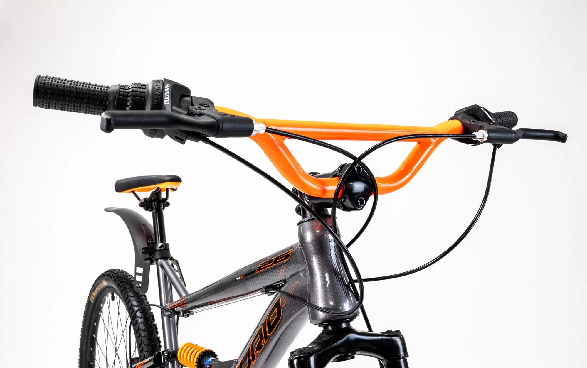 Bicicleta Mercurio Doble Susp Kaizer Dh R26 21v Shimano color GRAFITO