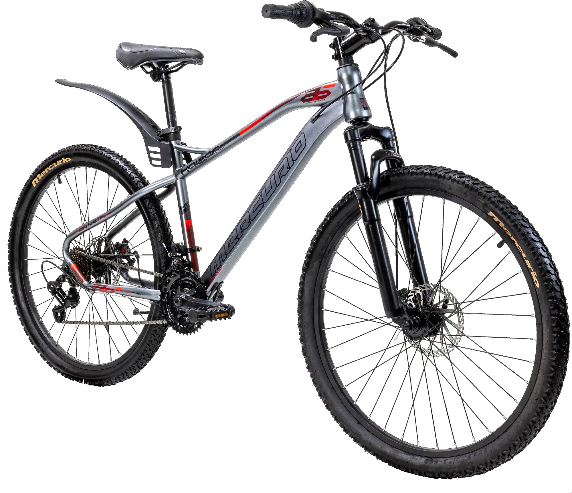 Bicicleta Mercurio Kaizer Mtb R26 Shimano 21v Grafito Color Gris