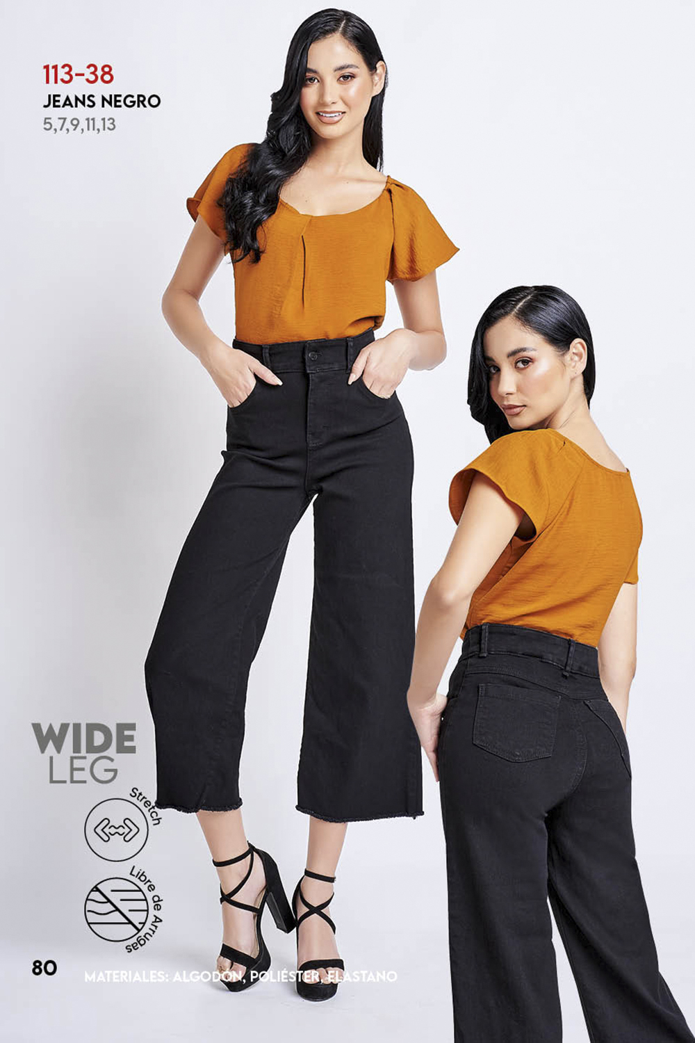 Jeans Negro Wide Leg: Estilo moderno, ajuste cómodo. Diseño versátil para cualquier ocasión. Descubre la elegancia y comodidad en cada uso. ¡Compra ahora!"