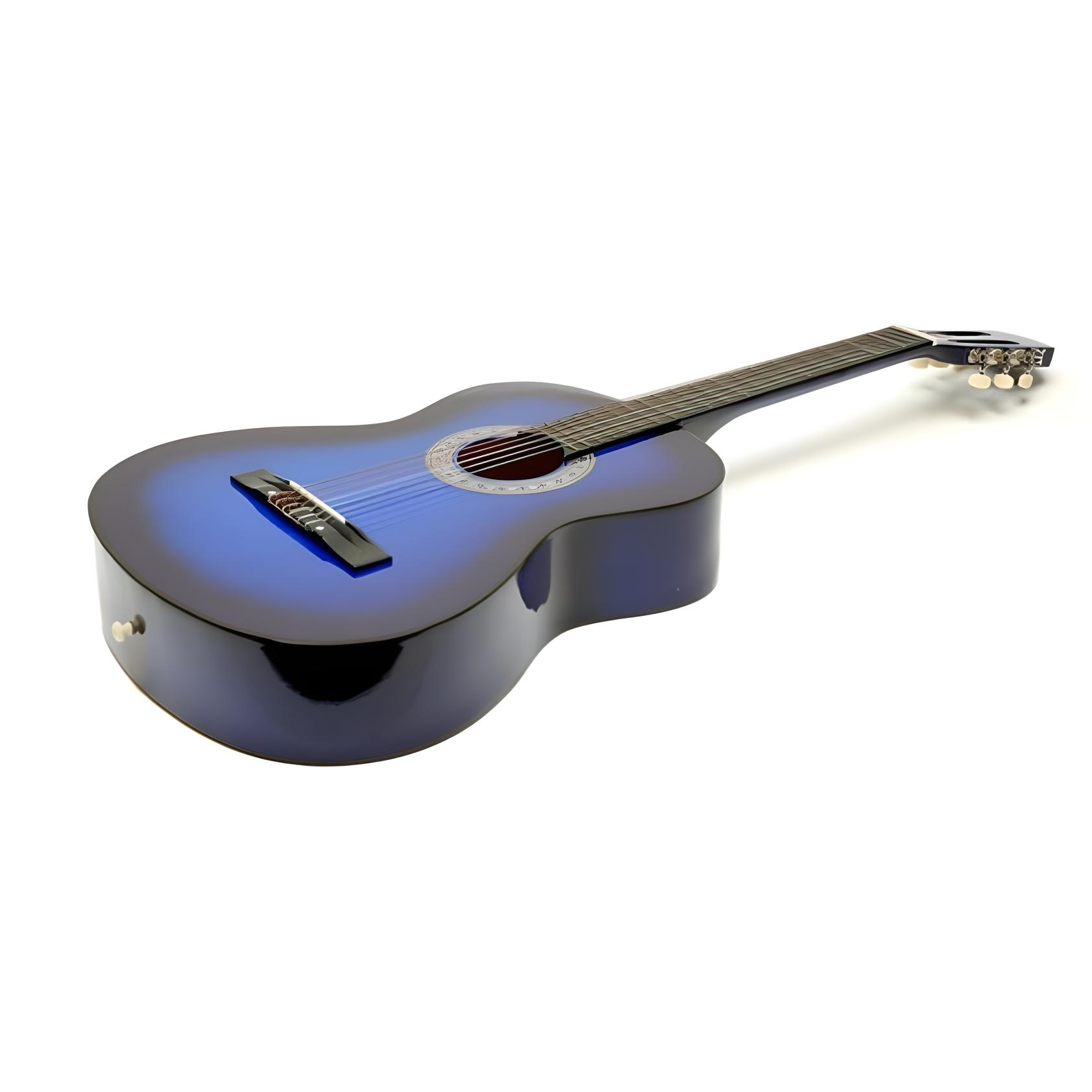 Guitarra acústica para diestros azul madera dura laca