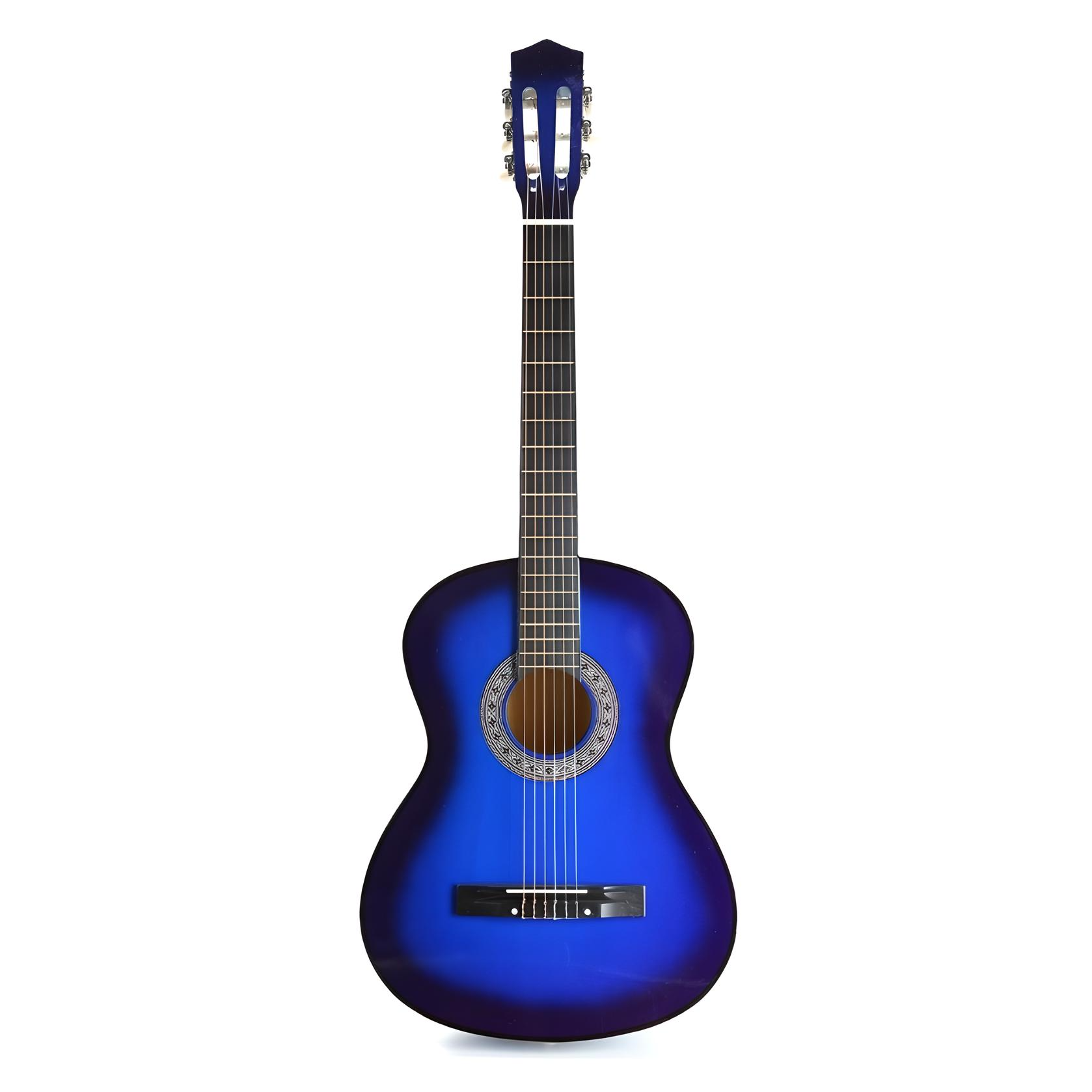 Guitarra acústica para diestros azul madera dura laca