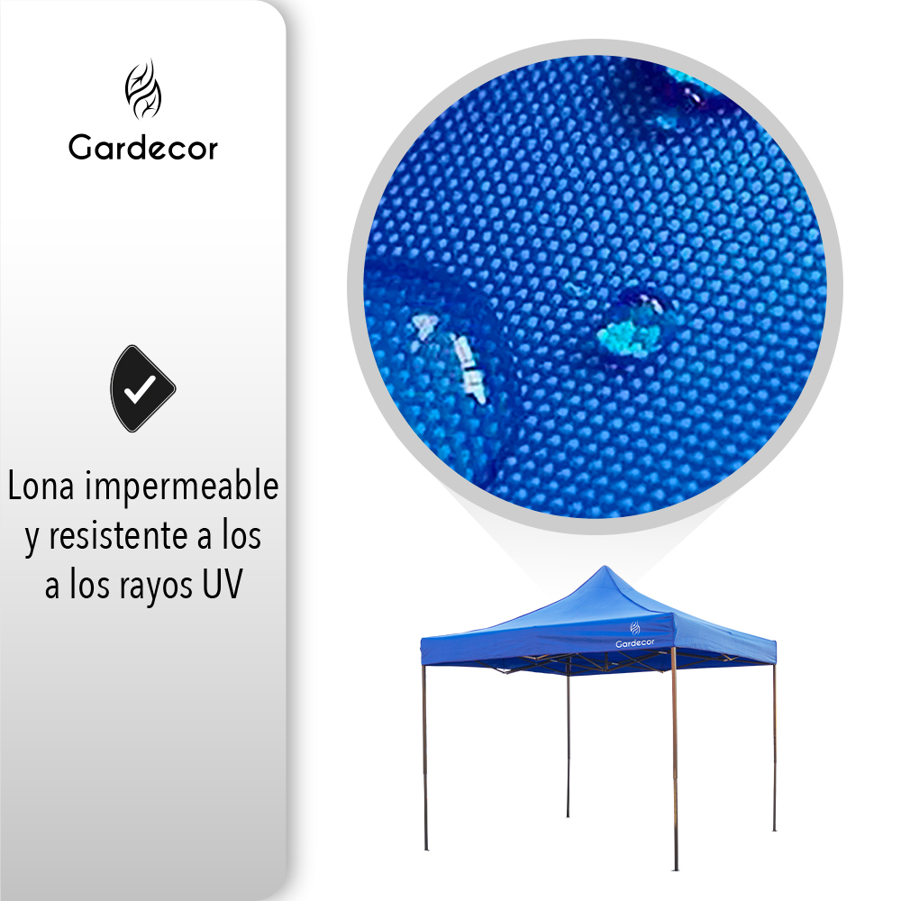 TOLDO TIPO CARPA 2X3 PLEGABLE COLOR AZUL GARDECOR 