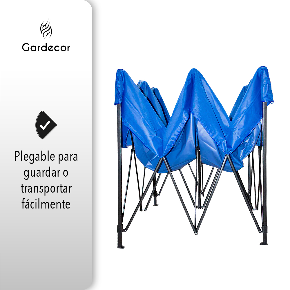 TOLDO TIPO CARPA 2X3 PLEGABLE COLOR AZUL GARDECOR 