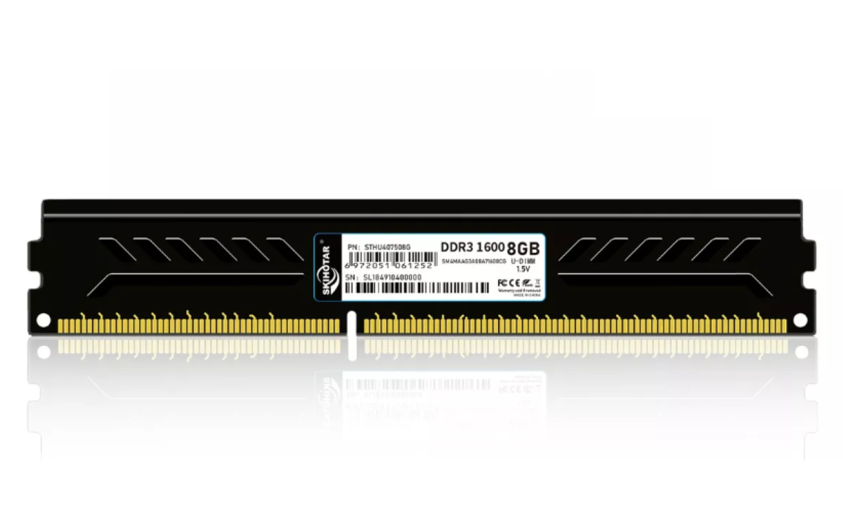 Memoria RAM 240pin gamer color negro 8GB