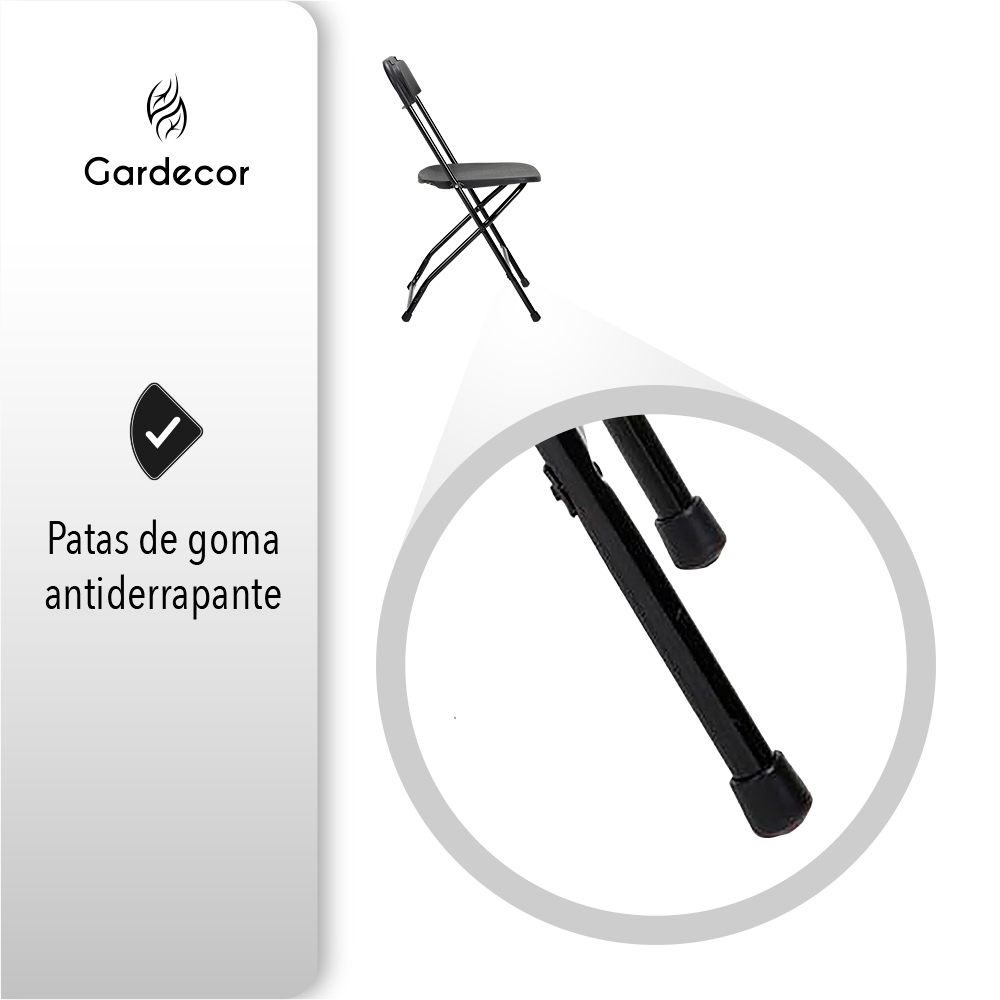 SET DE 10 SILLAS PLEGABLES PARA EVENTOS COLOR NEGRO