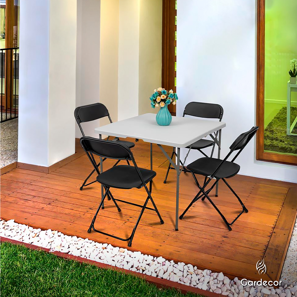 SET DE 10 SILLAS PLEGABLES PARA EVENTOS COLOR NEGRO