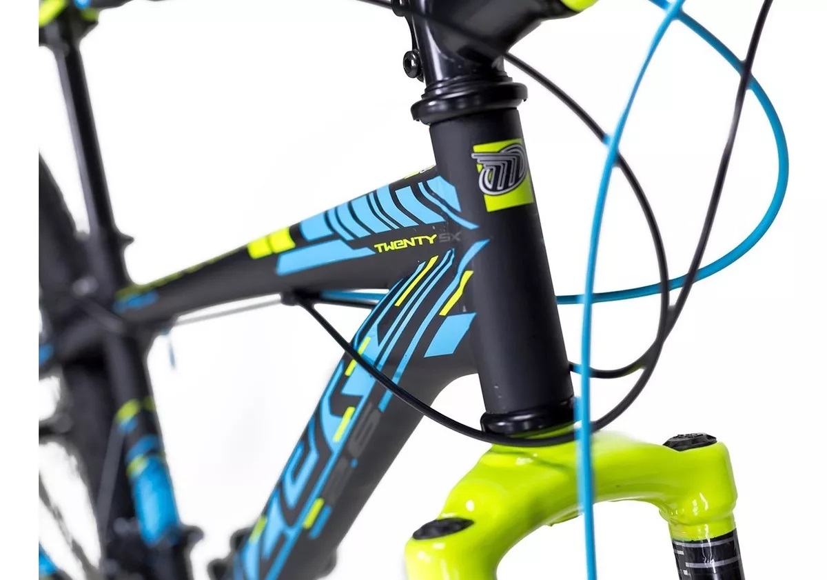 BICICLETA MERCURIO KAIZER MTB R26 NEGRO/AZUL CON SUSPENSION