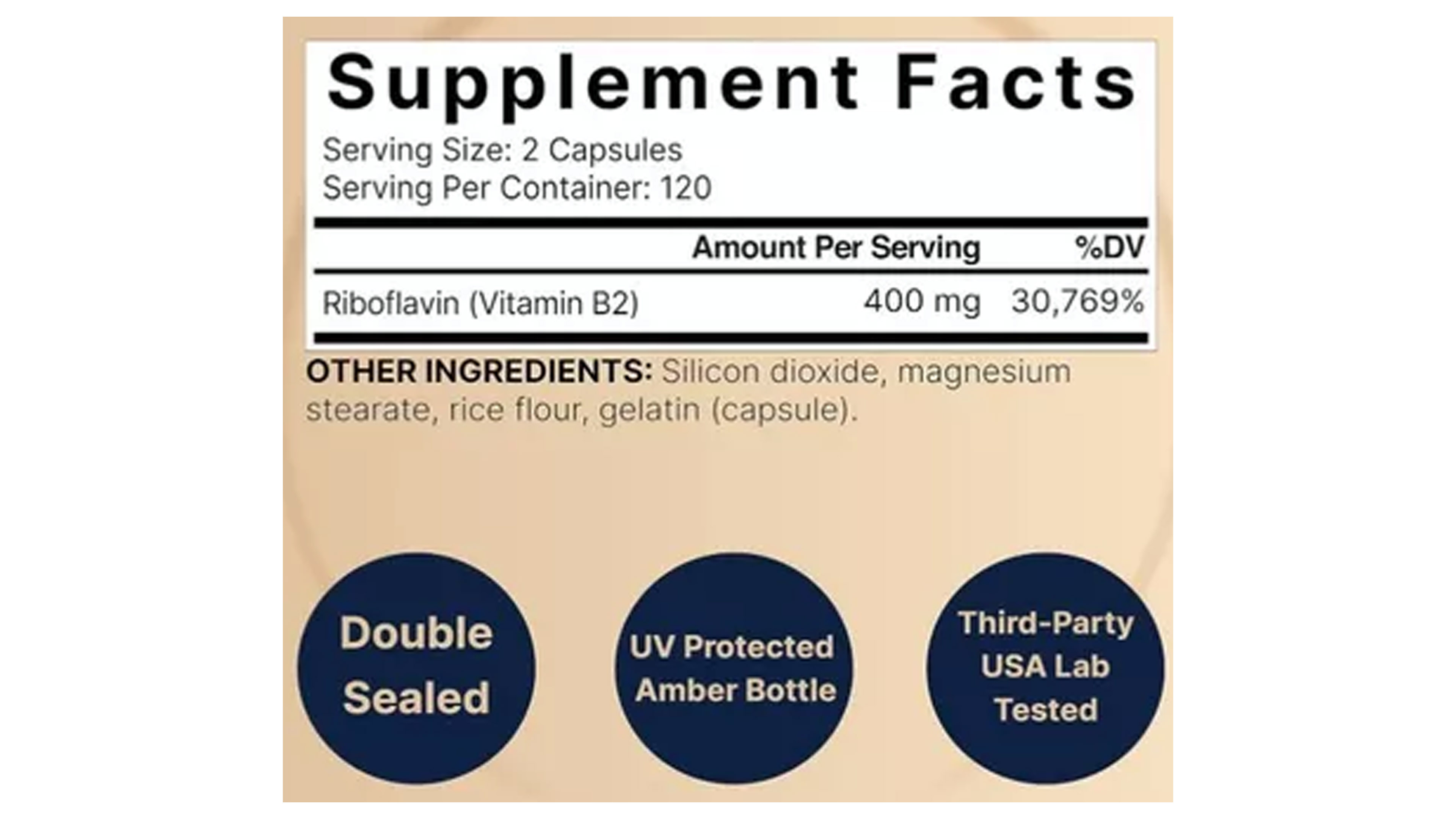 Vitamina B2 400mg Naturebell 240 Capsulas