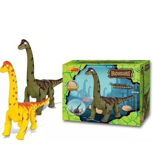 Dinosaurios Verde Juguetes Con Luz, Sonido Y Huevos Cuello Largo.