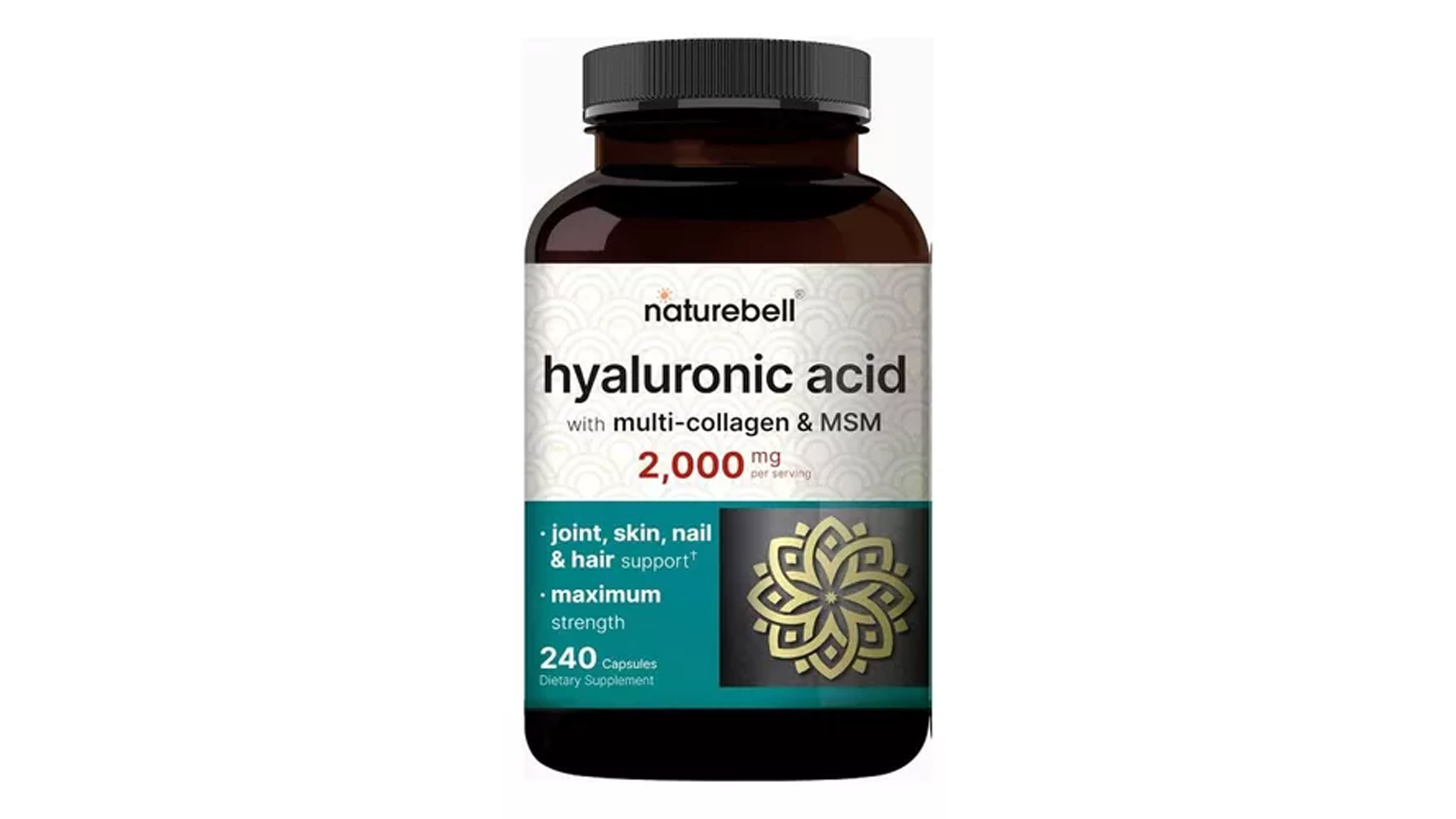 Ácido Hialuronico + Colágeno + Msm 2000mg Naturebell 240 Capsulas.