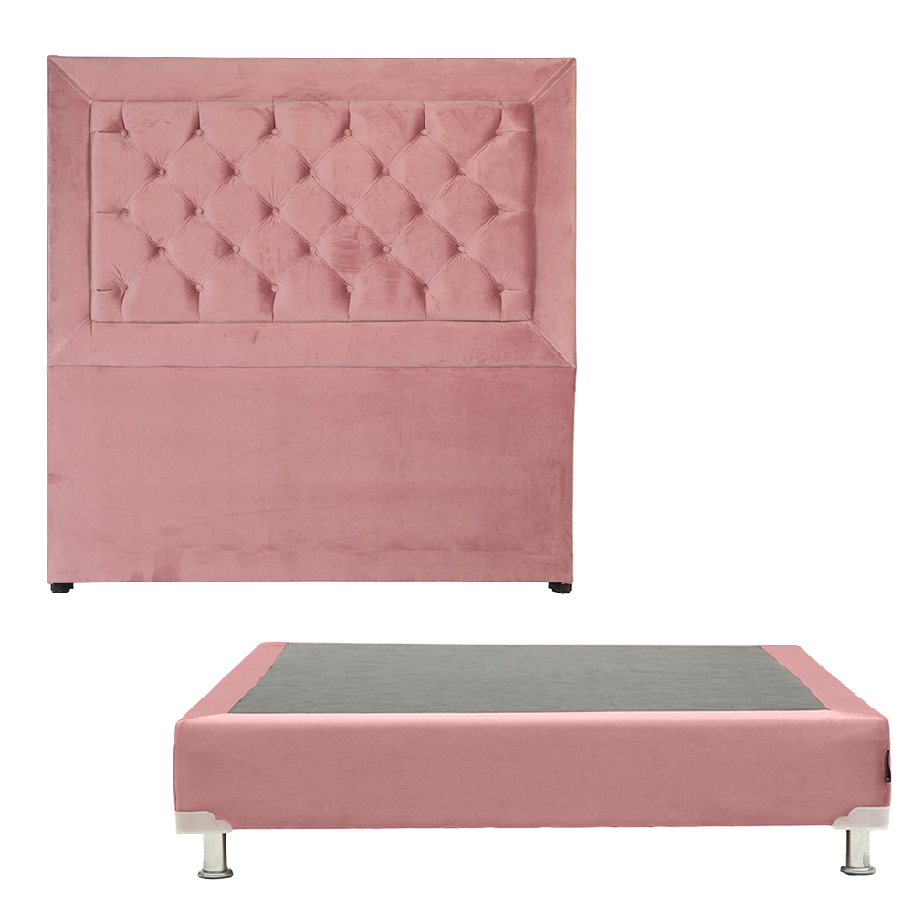 Cabecera Matrimonial Dicasa Mary con Box Gante Palo de Rosa