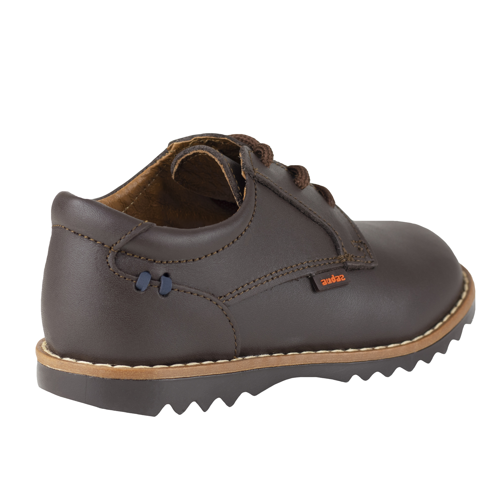 Zapatos De Vestir Para Niño Audaz Confort 181912-F De Piel Café