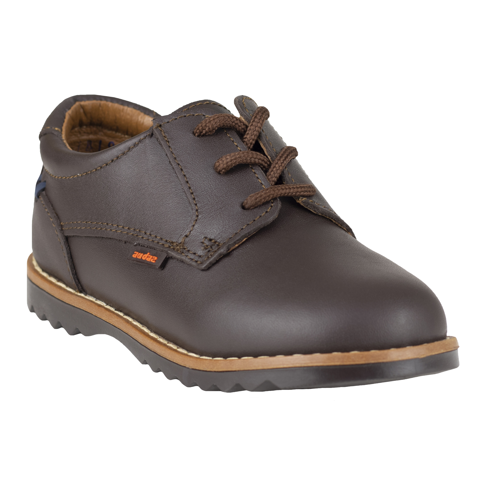 Zapatos De Vestir Para Niño Audaz Confort 181912-F De Piel Café