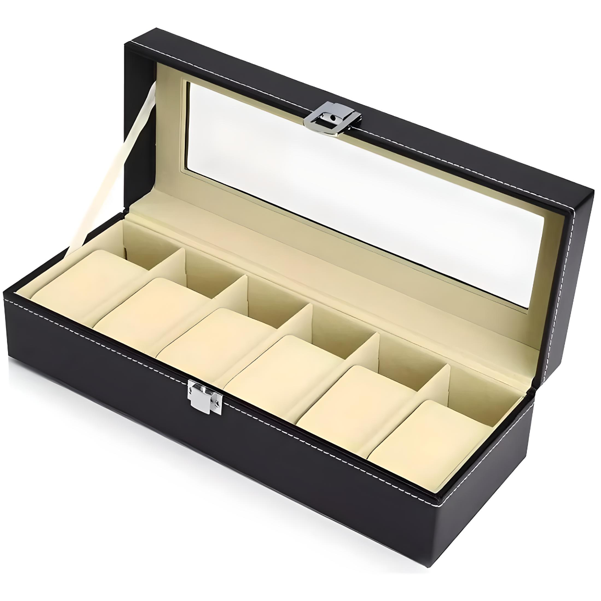 Organizador De Relojes Y Joyas 6 Espacios Caja Para Relojes