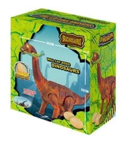 Dinosaurios Naranja Juguete Con Luz, Sonido Y Huevos Cuello Largo .