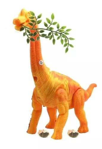 Dinosaurios Naranja Juguete Con Luz, Sonido Y Huevos Cuello Largo .