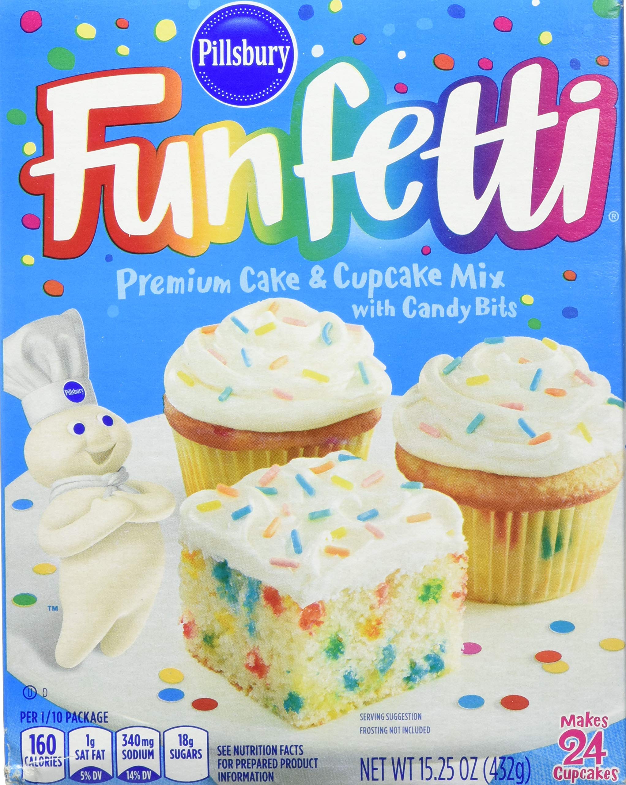 Harina Para Cupcake Pastel Mix Funfetti 432gr vainilla