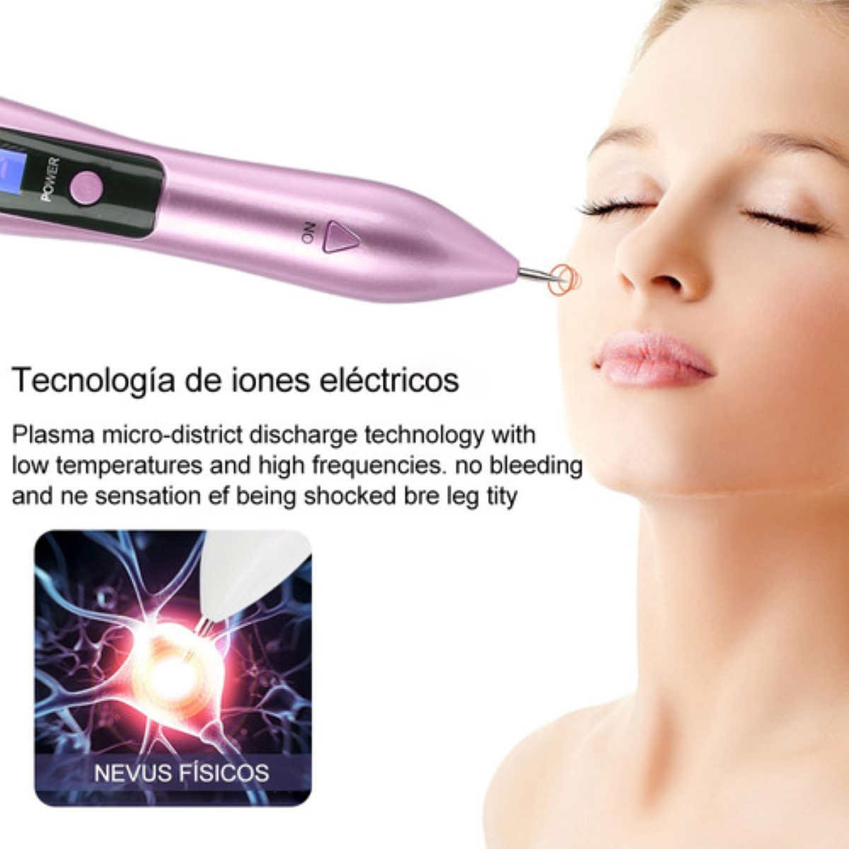 "Herramienta Para Quitar Verrugas Cauterizadora Rosado ".