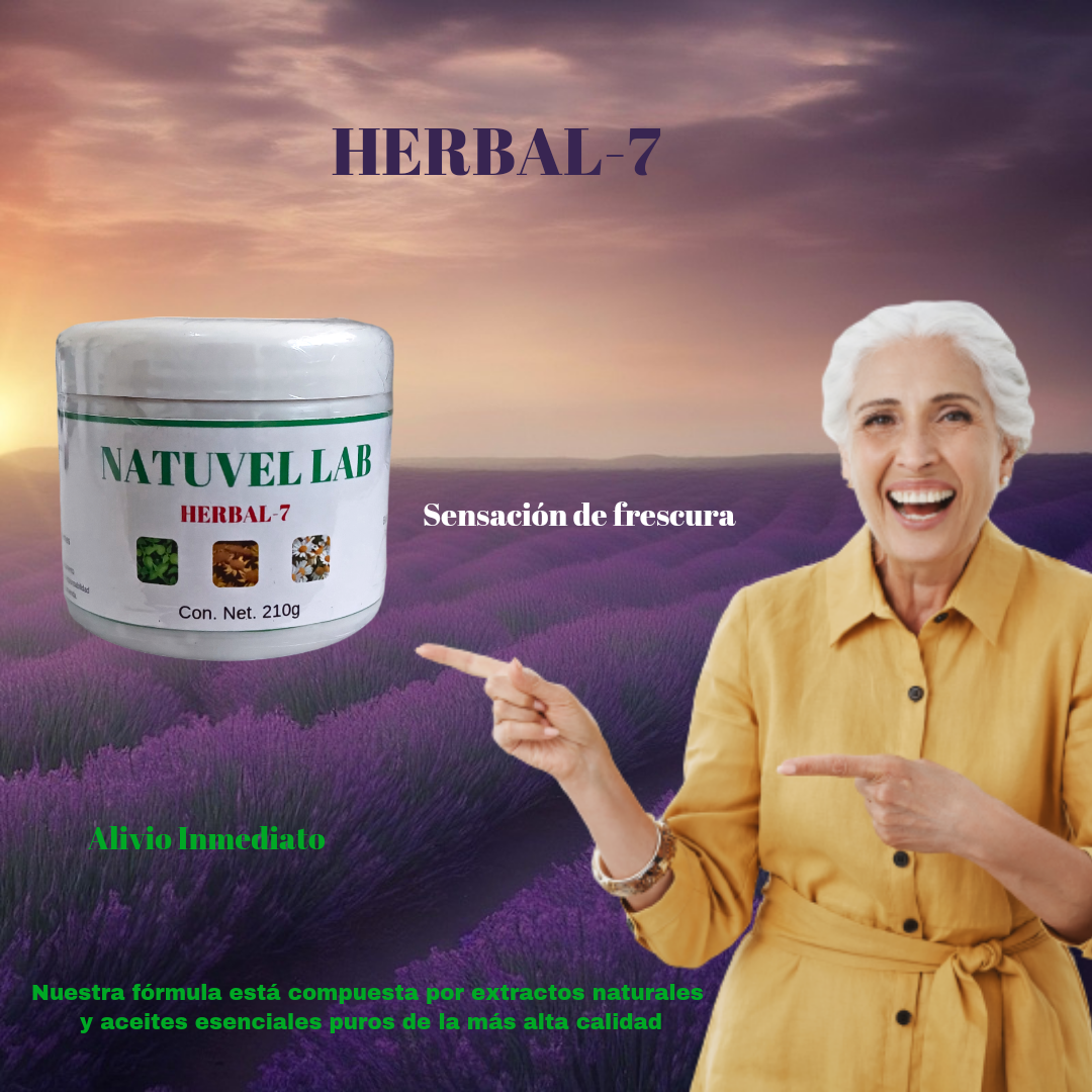 Herbal-7 Crema  Corporal Aux. En Dolor Muscular Natuvel 210g