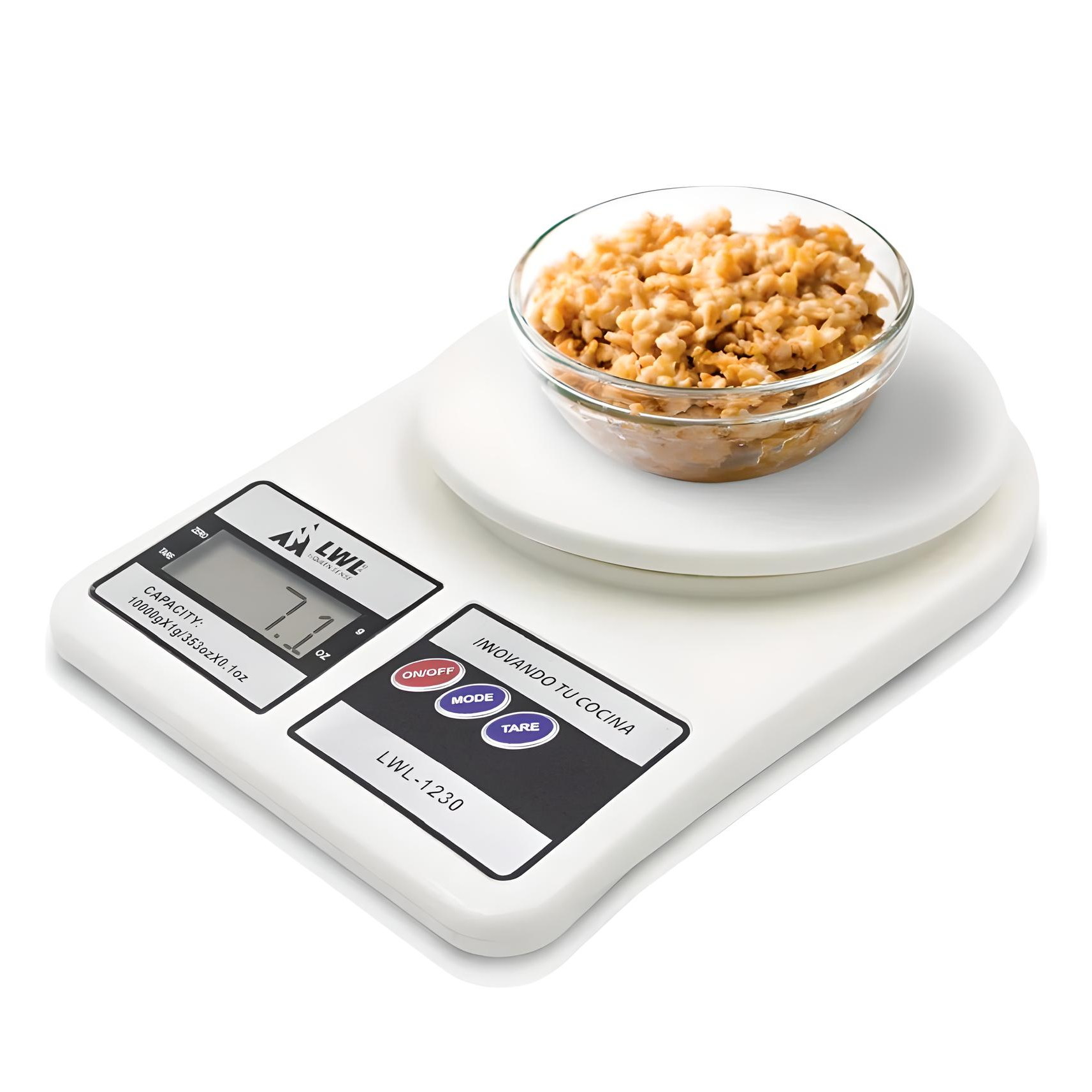 Báscula de cocina digital Queen Sense Hard Work LCD3-10 pesa hasta