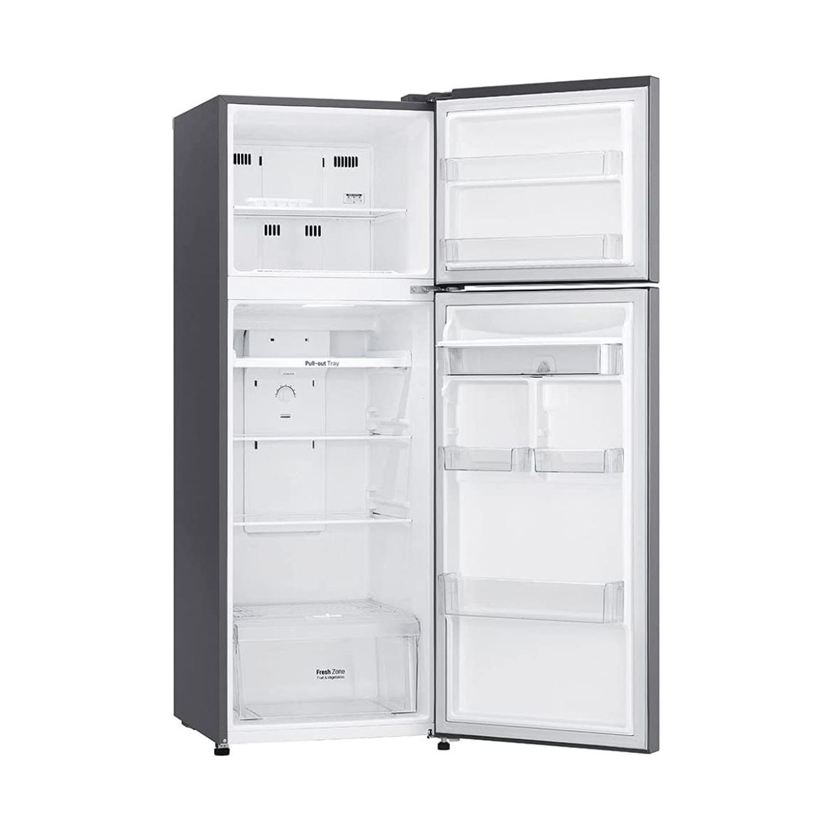 Refrigerador lg top mount 11 pies cúbicos plata smart inverter gt32wpk.