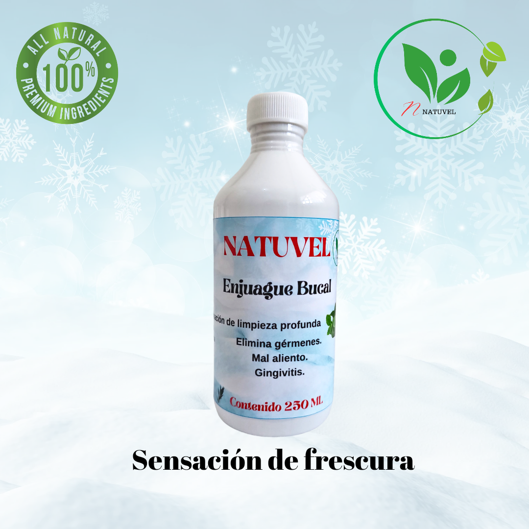 Enjuague Bucal Natural (Natuvel) Sabor Menta 250ml