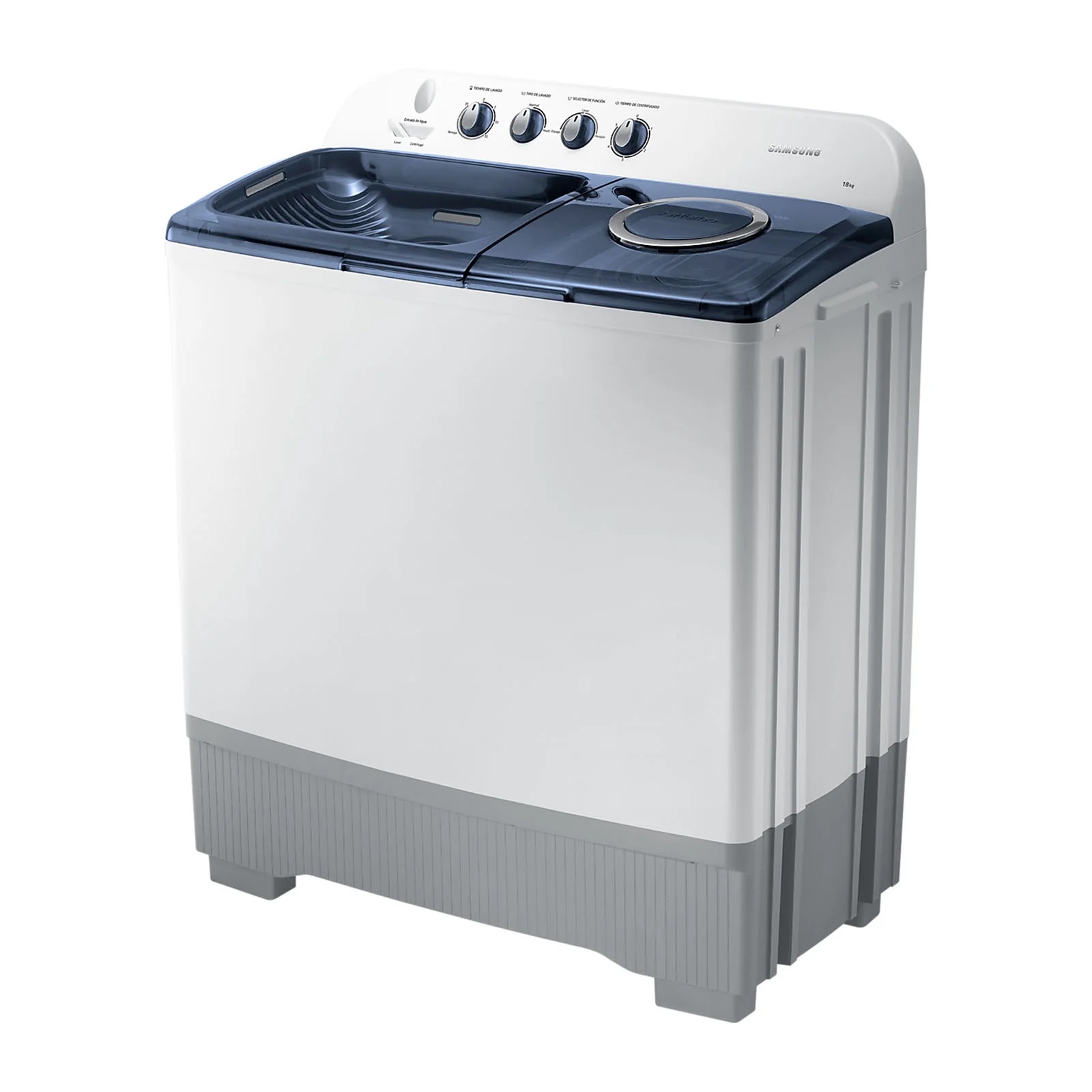 Lavadora Doble Tina Samsung 18 Kilos Carga Superior Gris WT18K5200MB