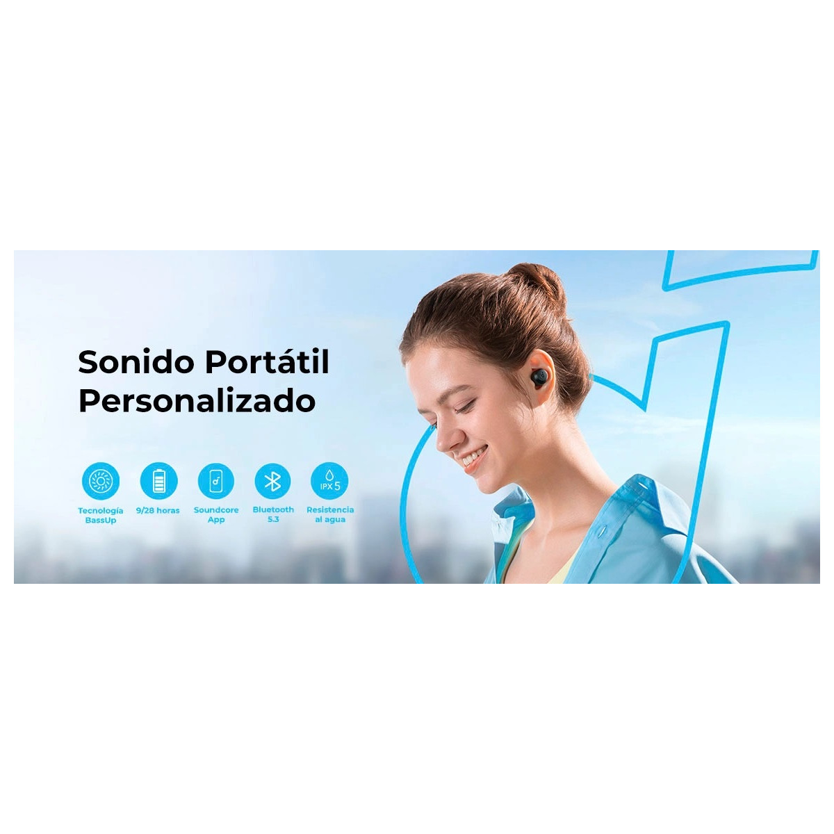 Audífonos Inalámbricos Soundcore Anker A25i 28hrs IPX5 Bluetooth.