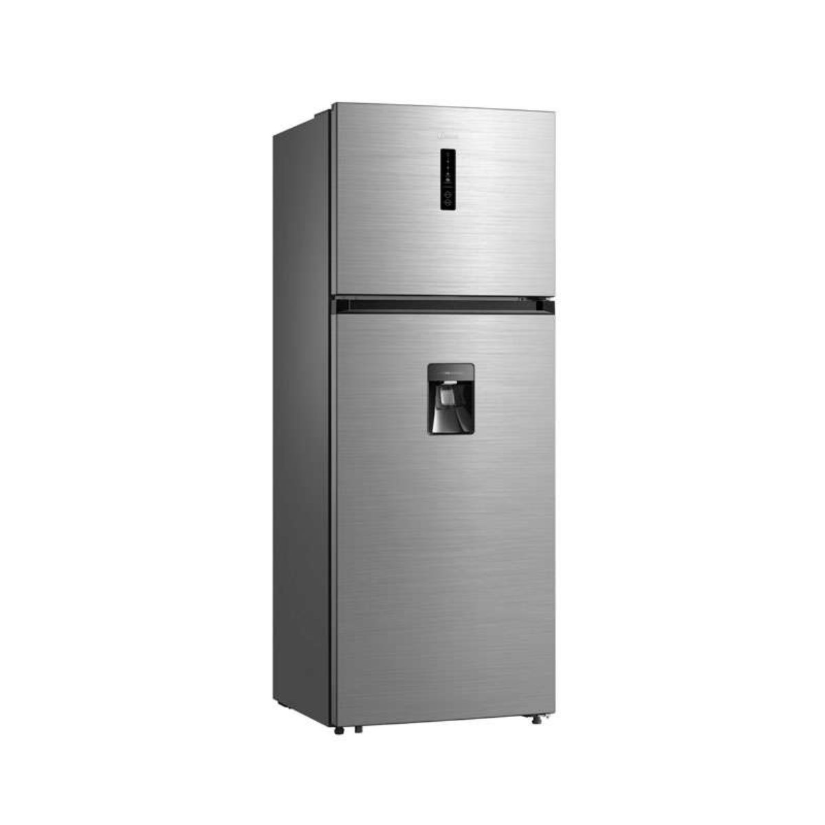 Refrigerador 17 pies top mount con despachador acero inox midea.