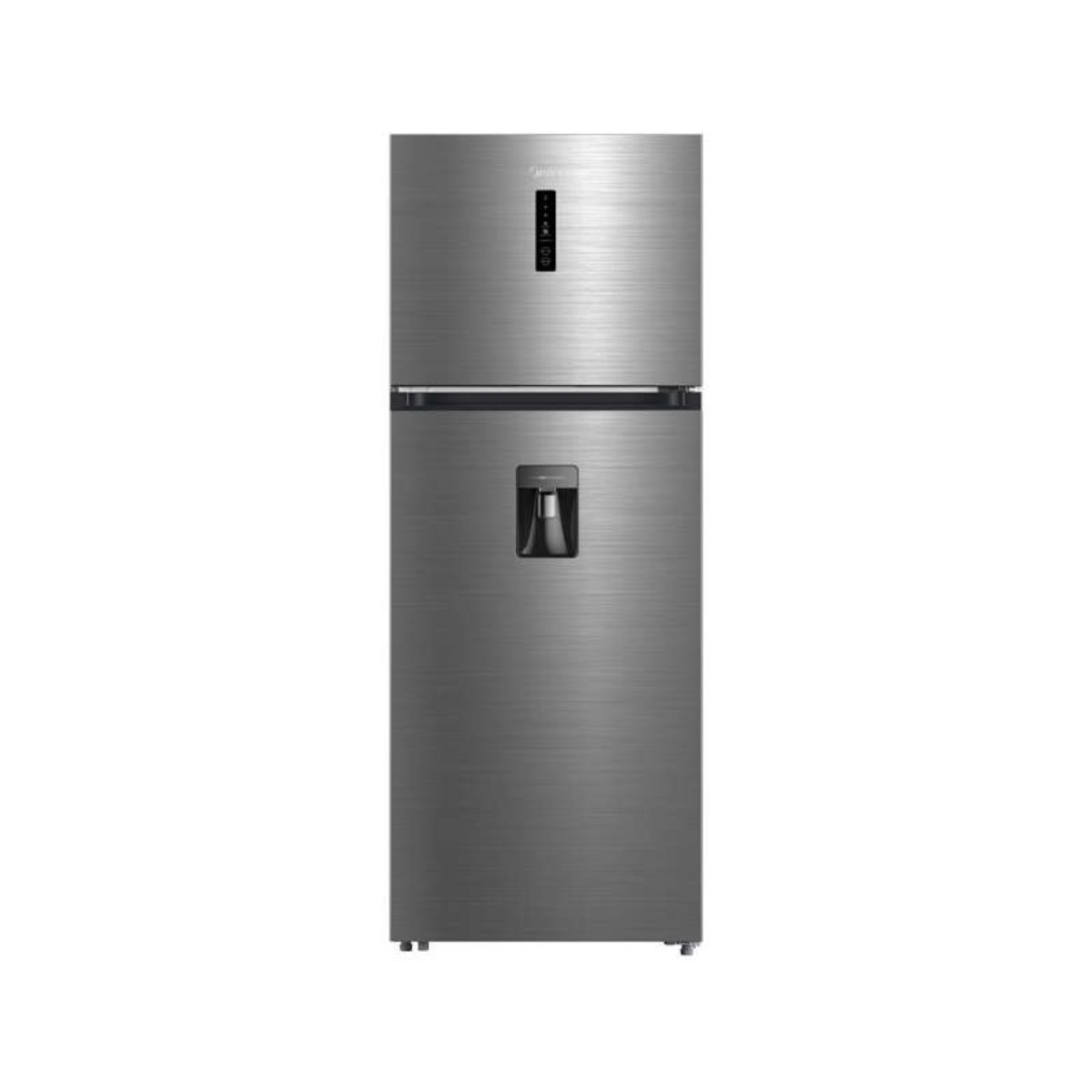 Refrigerador 17 pies top mount con despachador acero inox midea.
