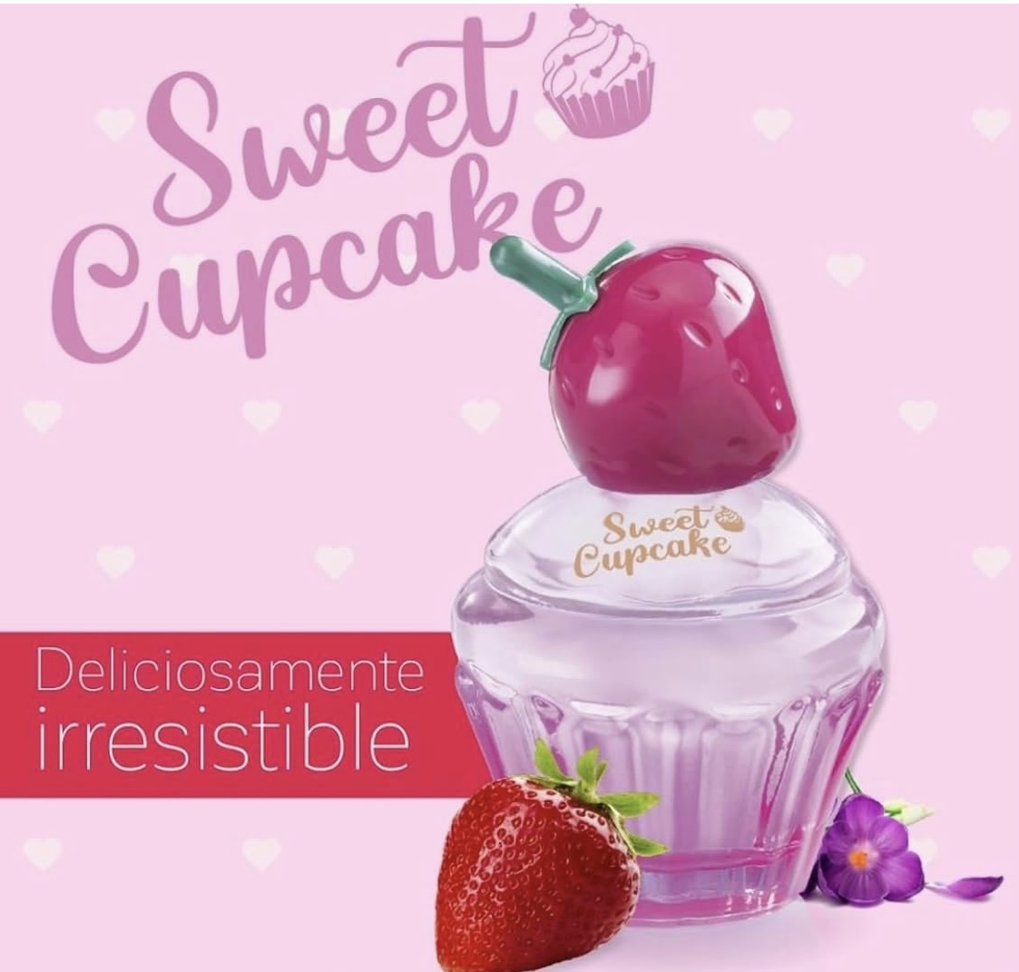 SWEET CUPCAKE PERFUME PARA NIÑA FRAGANCIA INFANTIL HERMOSO ENVASE PARA EL TOCADOR EL PREFERIDO DE LAS NIÑAS Y ADOLESCENTES
