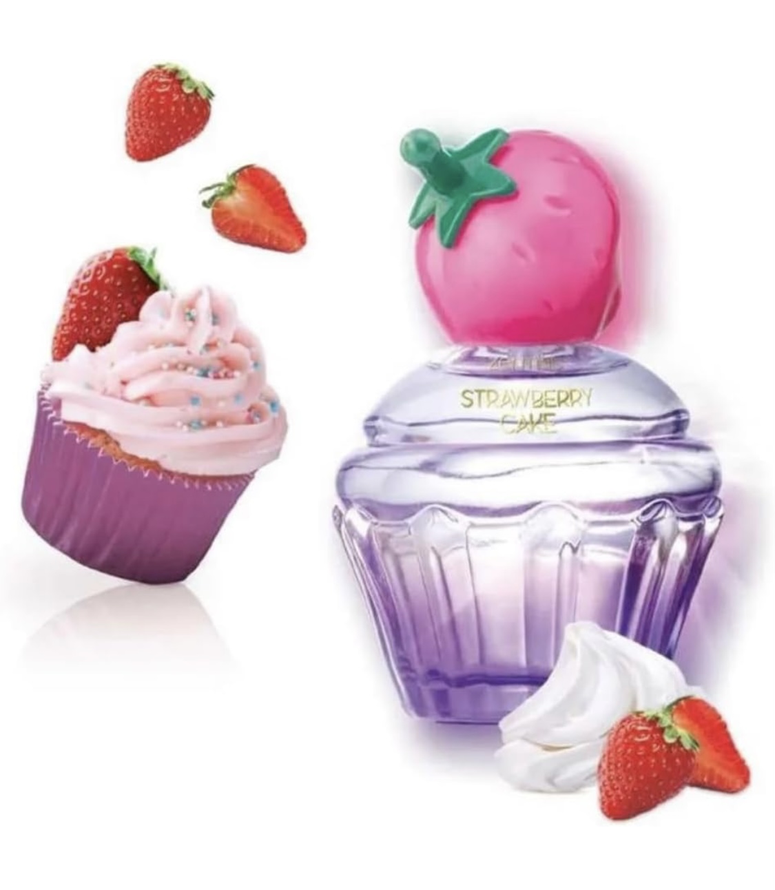 STRAWBERRY CAKE PERFUME PARA NIÑAS Y ADOLESCENTES AROMA DURADERO EXCELENTE PARA ADORNAR SU TOCADOR