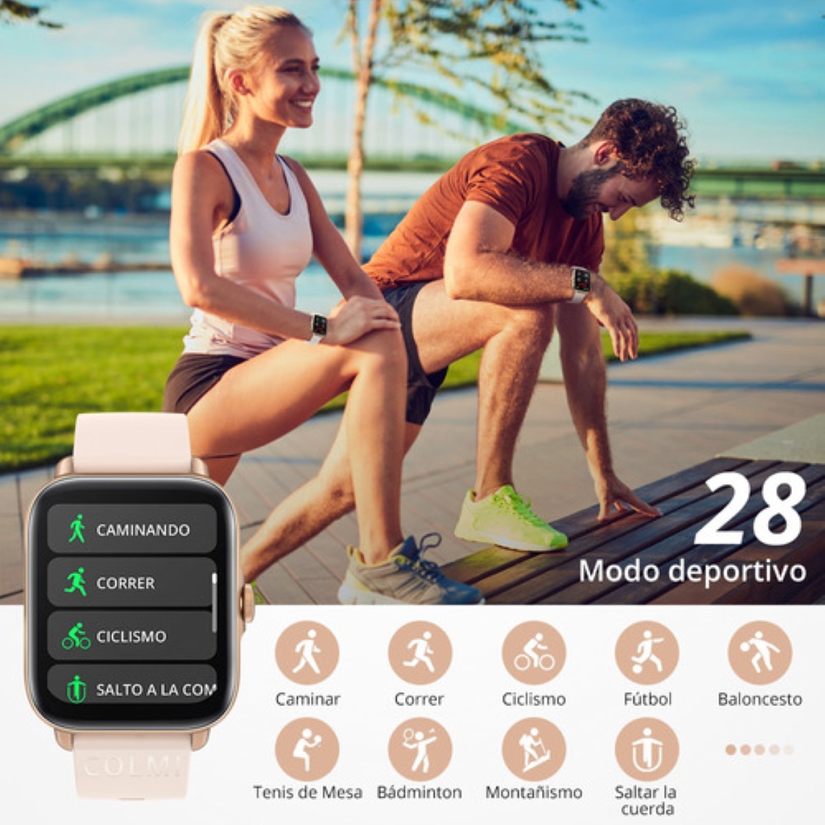 Smartwatch Reloj Inteligente Bluetooth Llamada Dorado