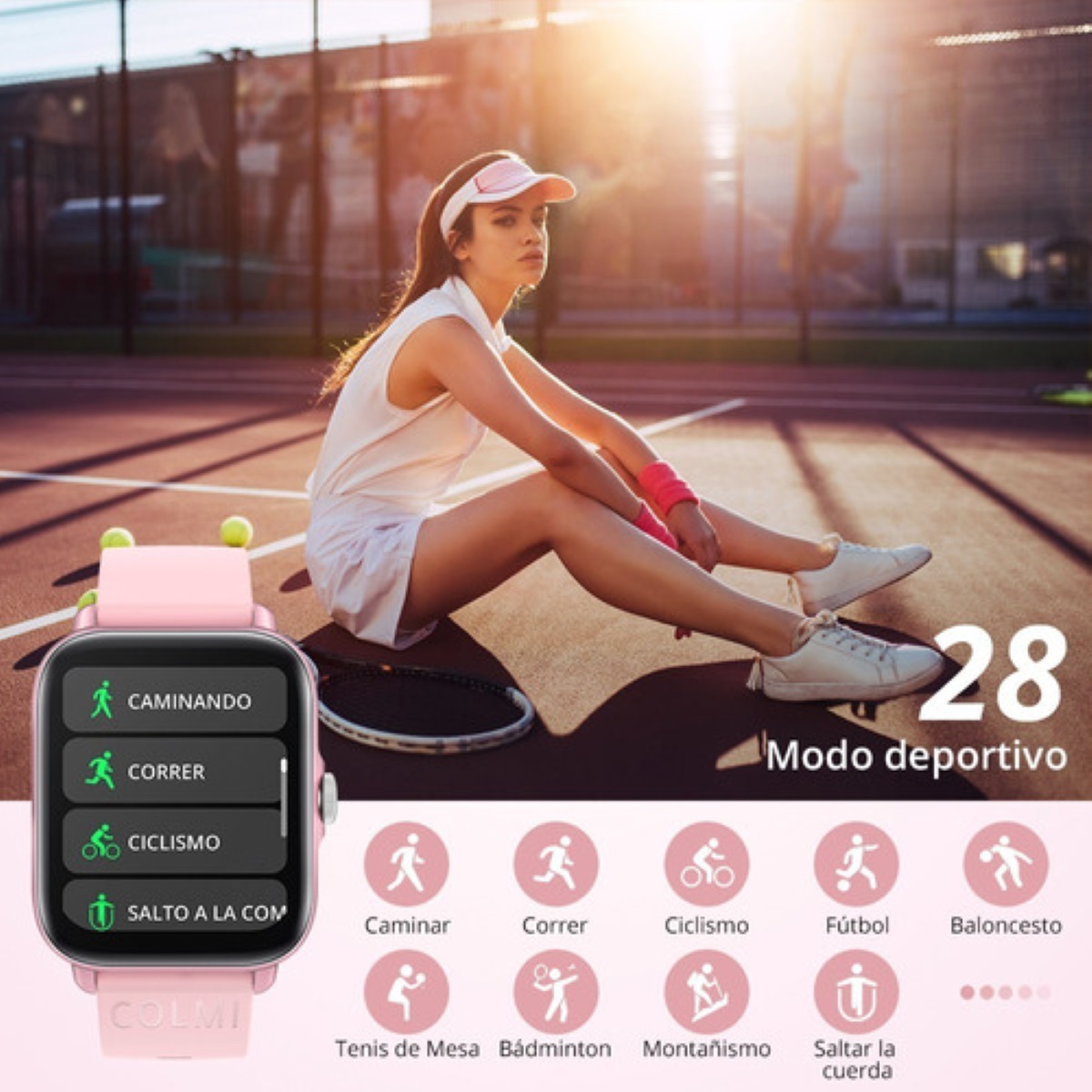 Smartwatch Reloj Inteligente Bluetooth Llamada Rosa