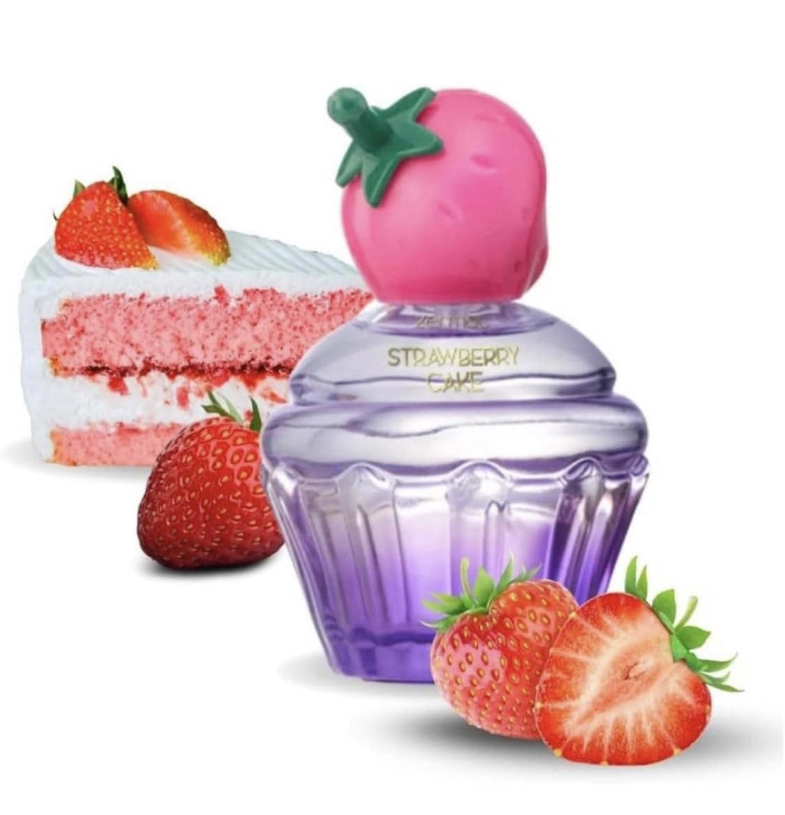 STRAWBERRY CAKE PERFUME PARA NIÑAS Y ADOLESCENTES AROMA DURADERO EXCELENTE PARA ADORNAR SU TOCADOR