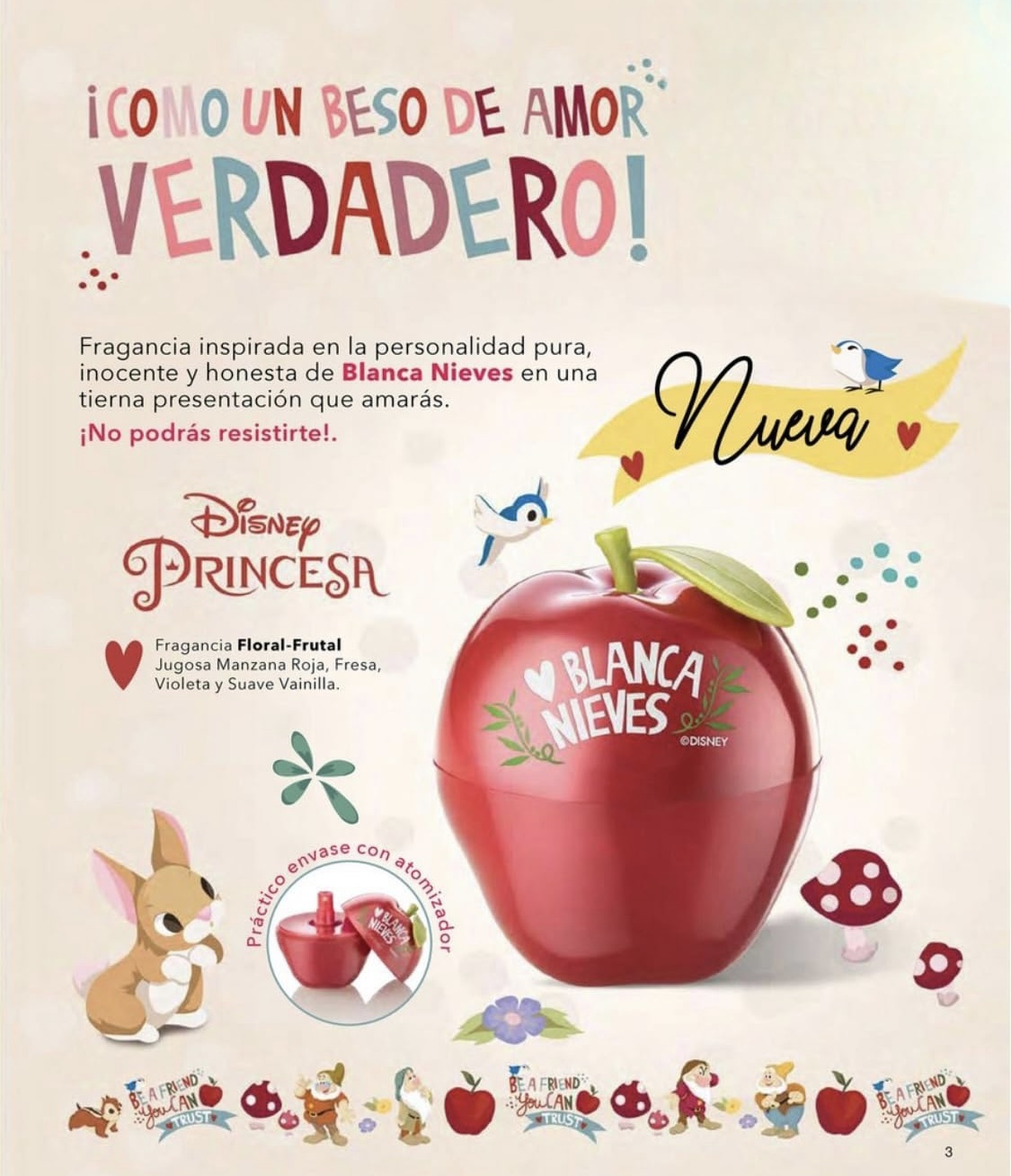 BLANCA NIEVES PERFUME INFANTIL FRAGANCIA INFANTIL PARA NIÑAS DISNEY PRINCESAS EAU DE PARFUM