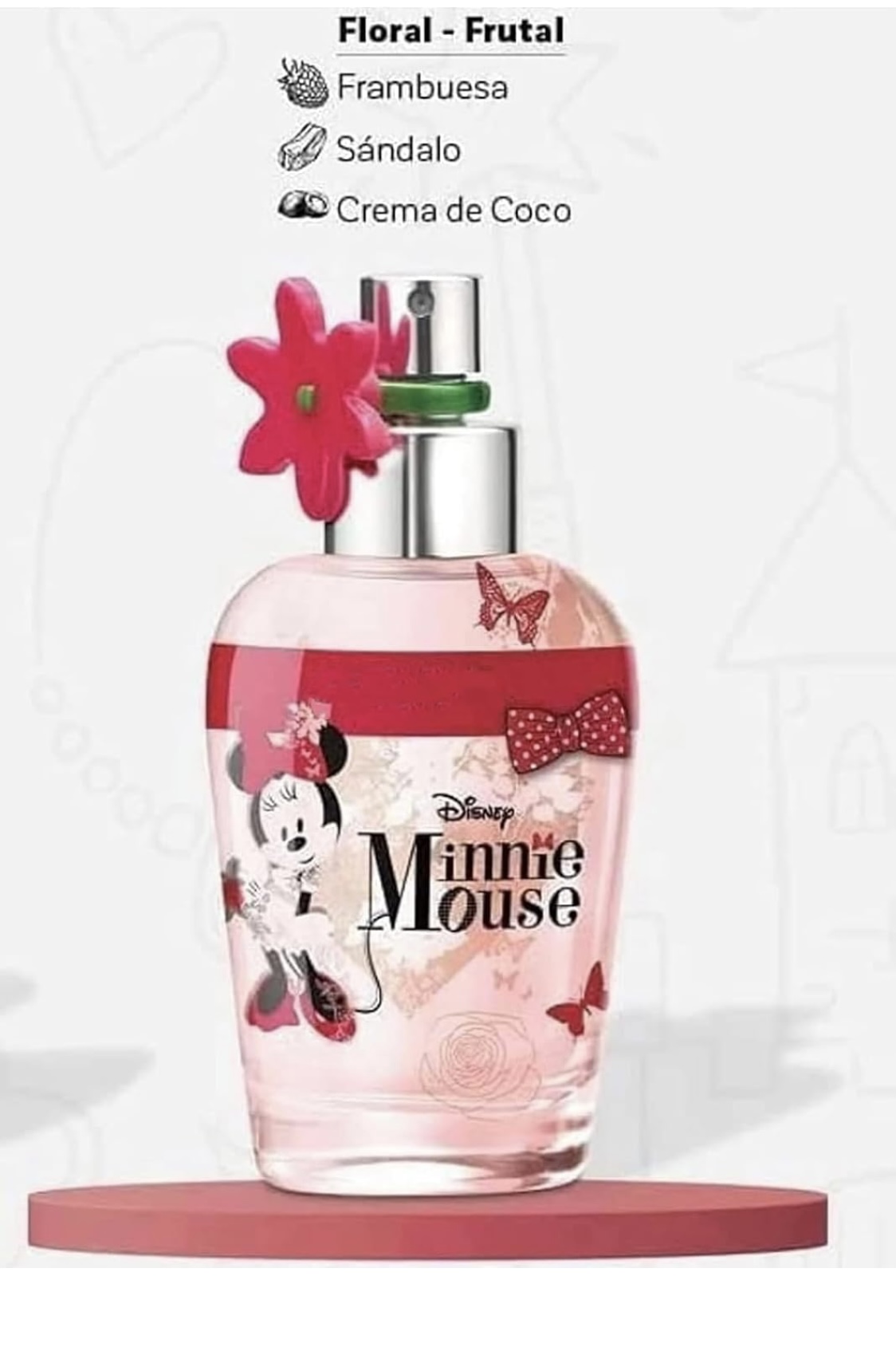 MINNIE MOUSE PERFUME INFANTIL Y PARA JOVENCITAS FRAGANCIA INFANTIL EAU DE PARFUM IDEAL PARA NIÑAS Y JOVENCITAS