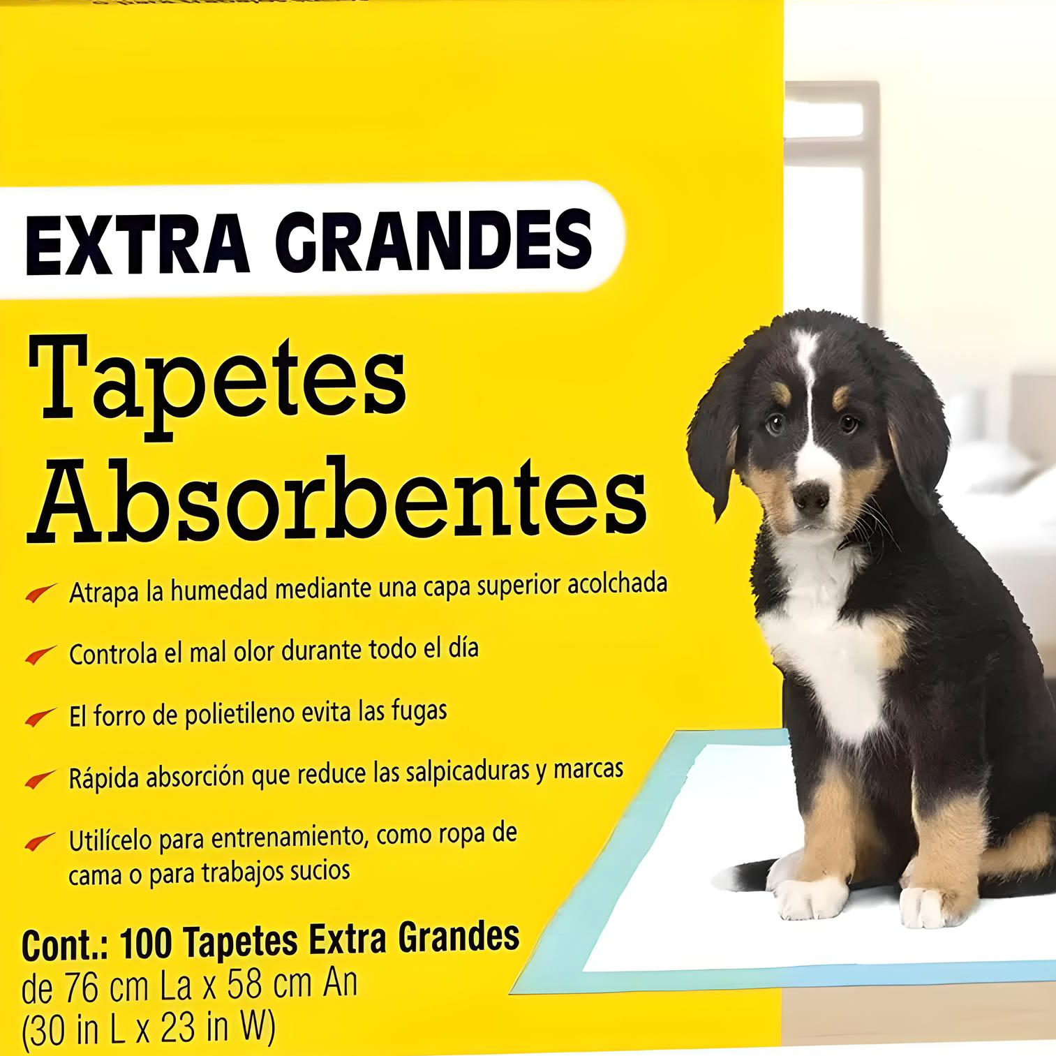 Tapetes Absorbentes Extra Grandes para Perro 100 pzas.