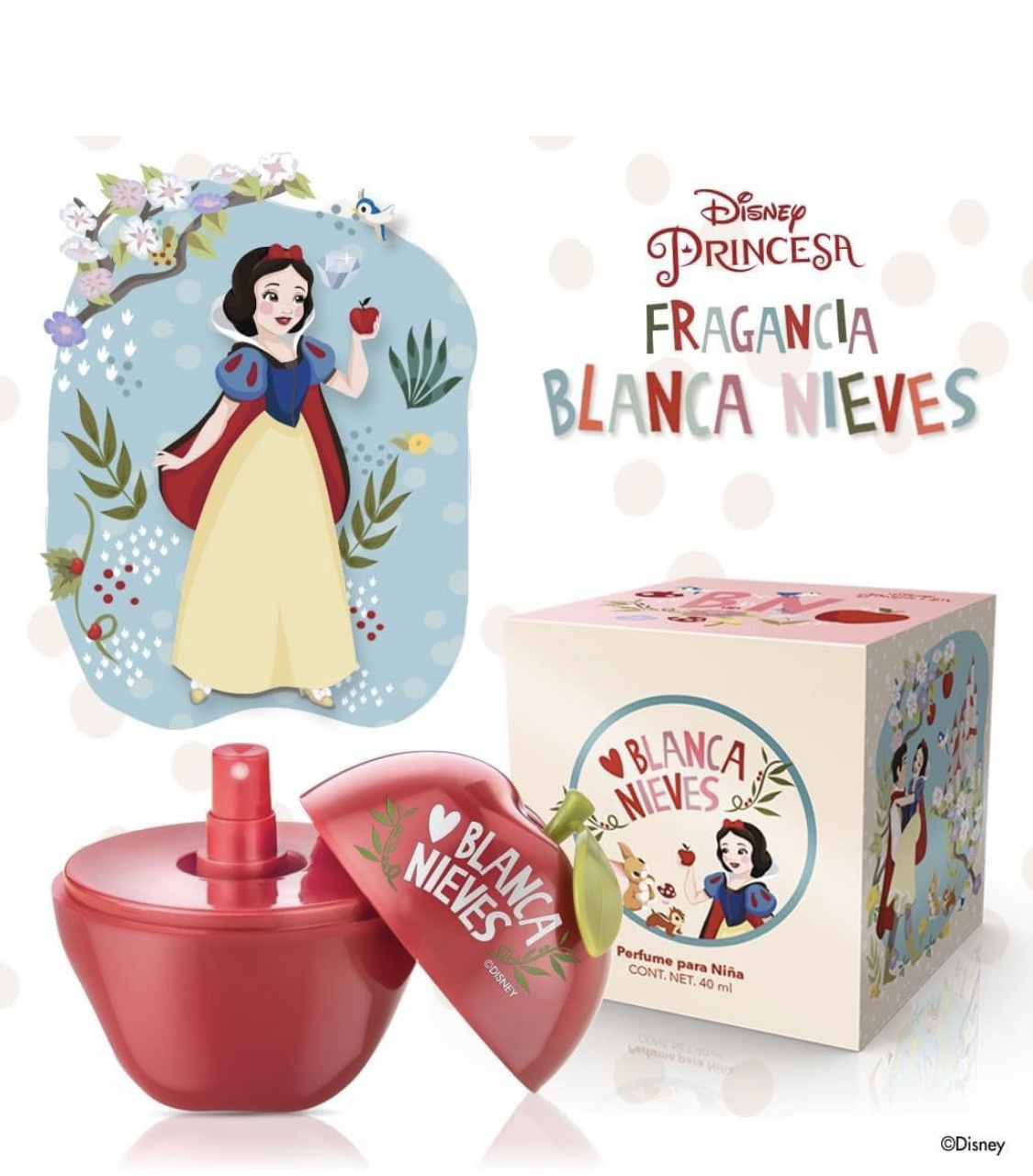 BLANCA NIEVES PERFUME INFANTIL FRAGANCIA INFANTIL PARA NIÑAS DISNEY PRINCESAS EAU DE PARFUM