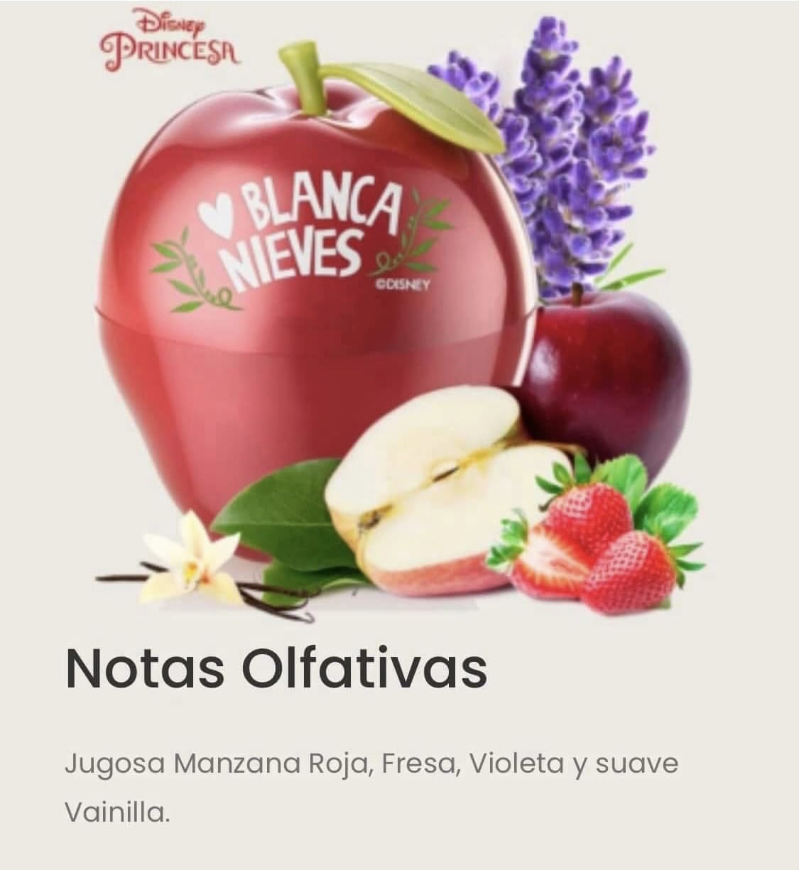BLANCA NIEVES PERFUME INFANTIL FRAGANCIA INFANTIL PARA NIÑAS DISNEY PRINCESAS EAU DE PARFUM