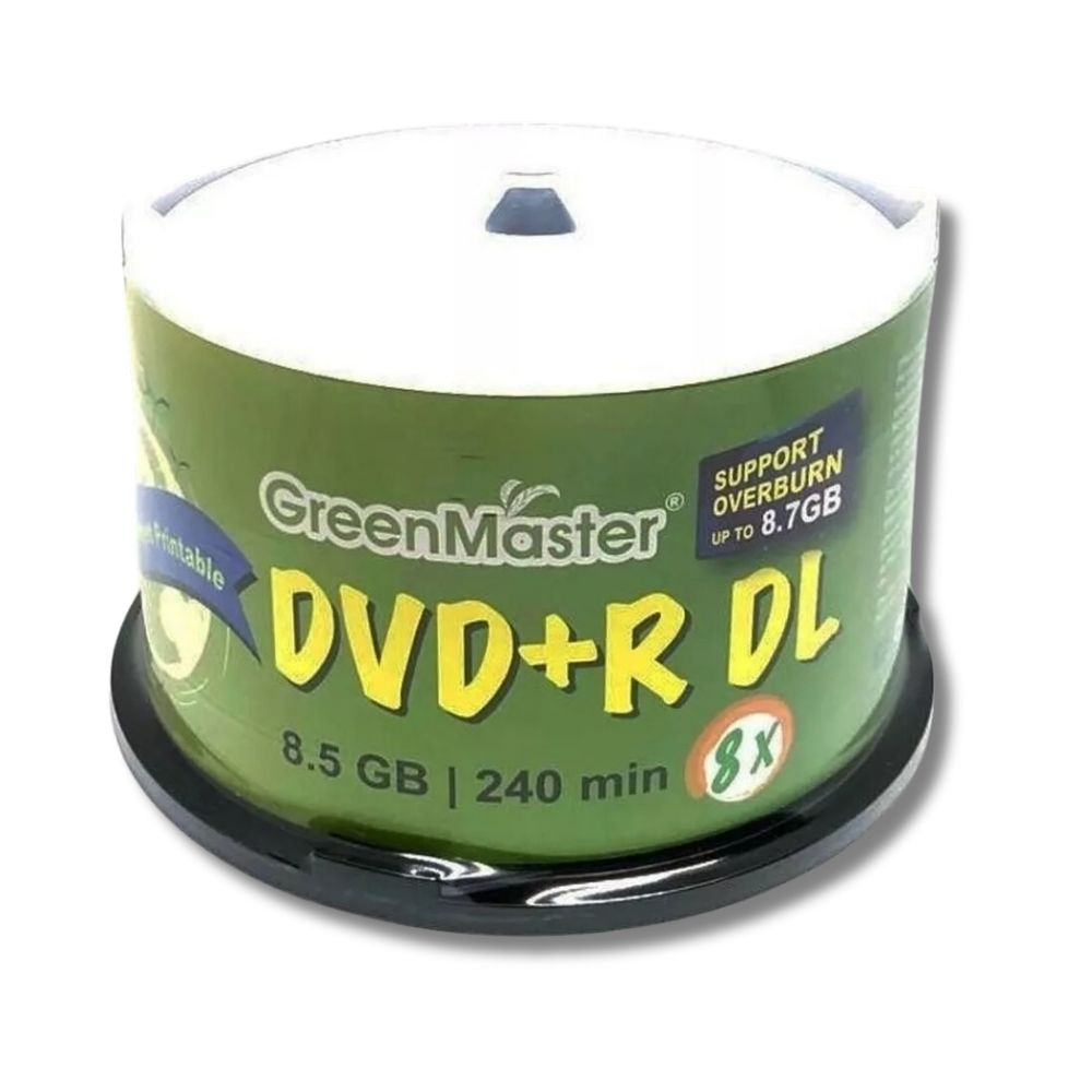 GreenMaster DVD+R DL Printable con 50 discos